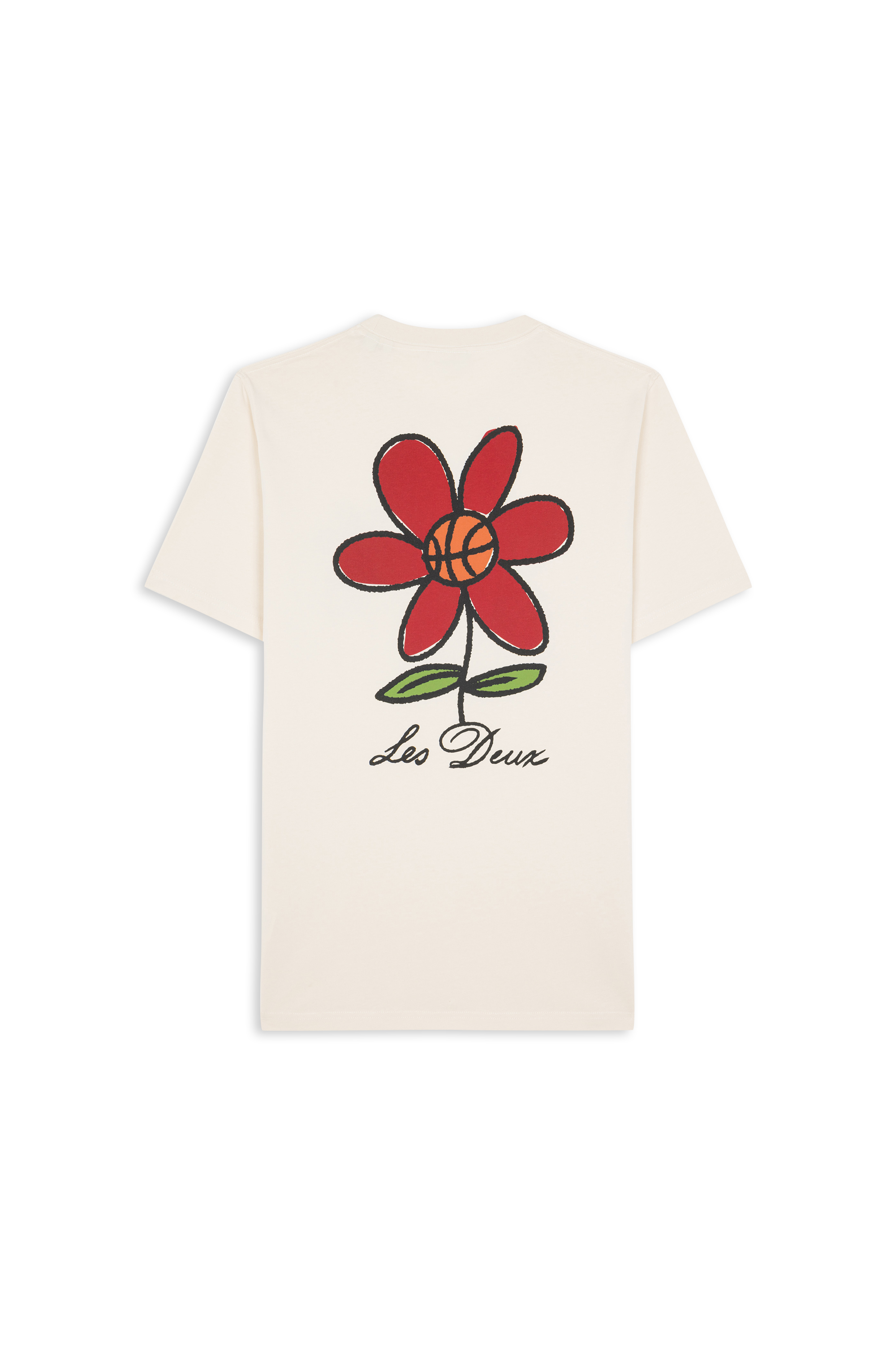 Regular-fit round-neck cotton T-shirt Beige