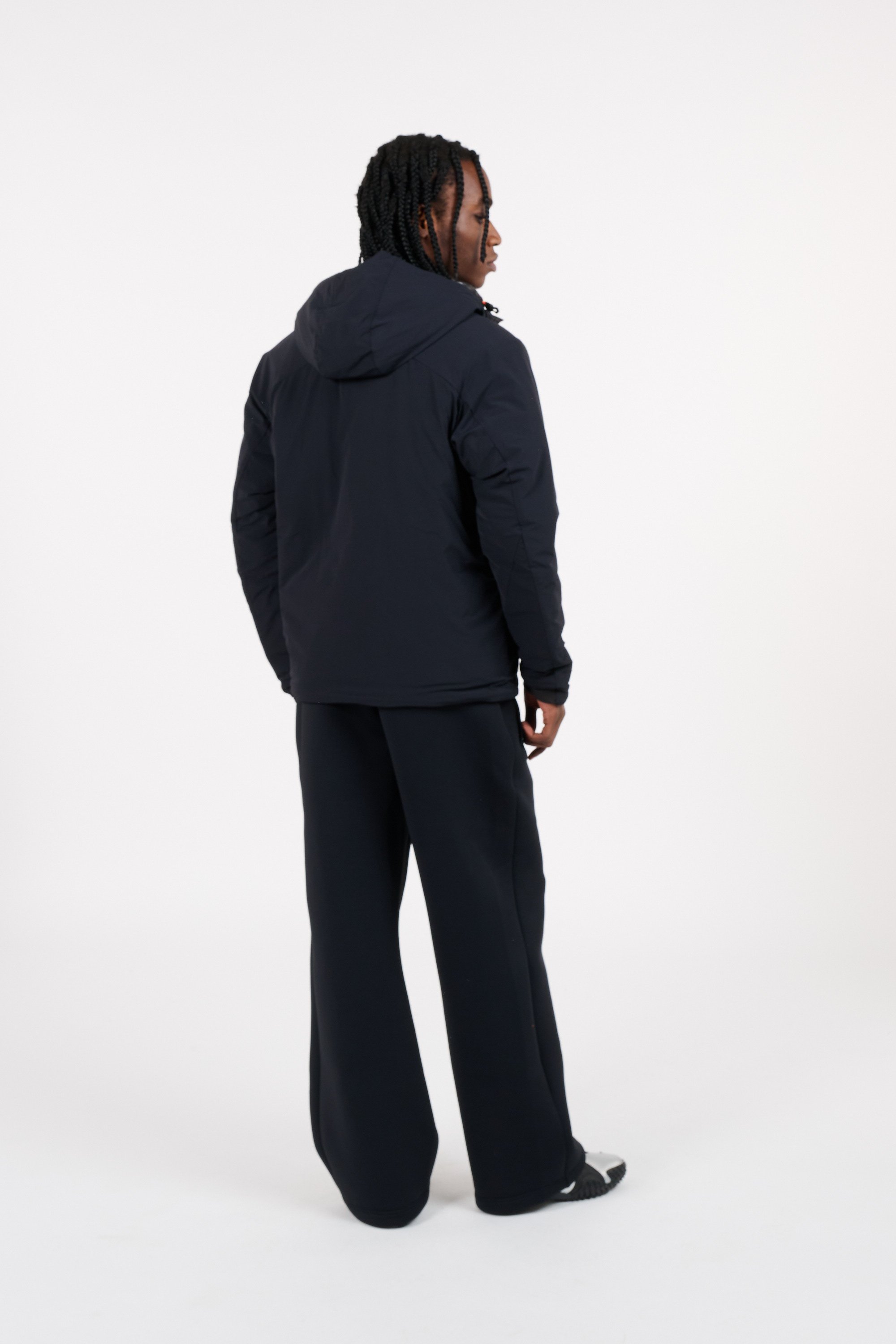 Lightweight quilted padded jacket with high neck Black