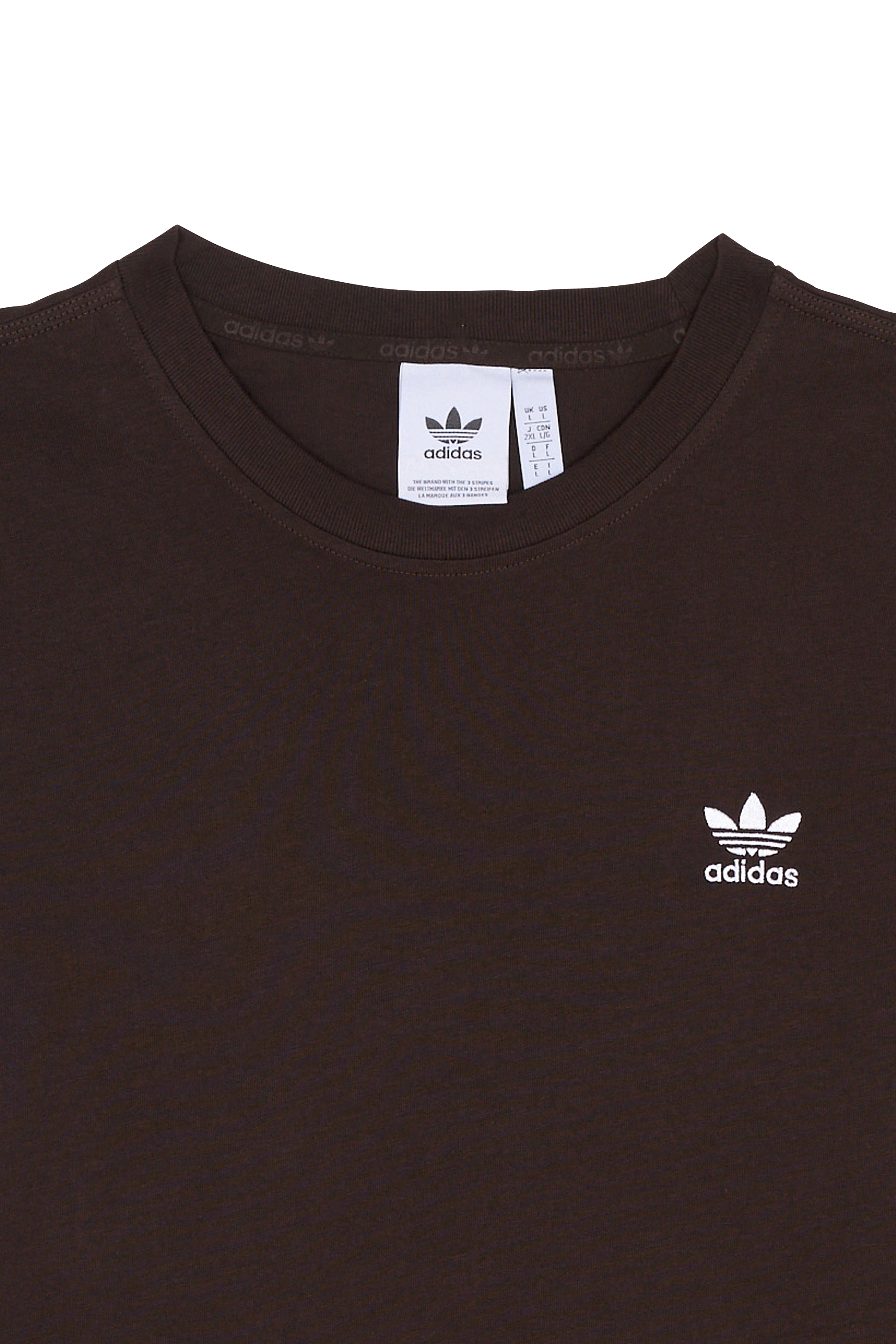 Regular-fit round-neck cotton T-shirt Brown