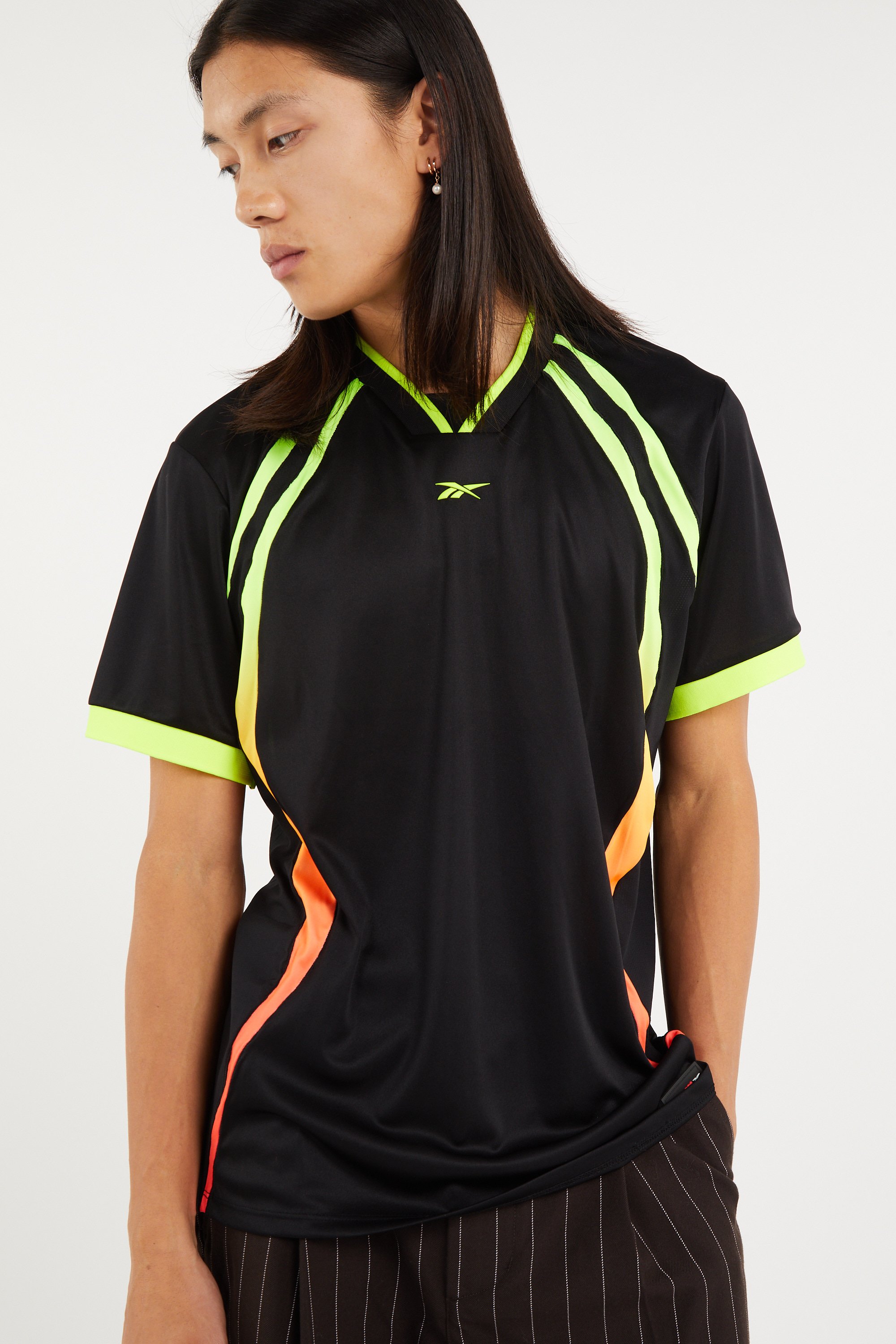Regular-fit round-neck cotton T-shirt | Black REEBOK Men