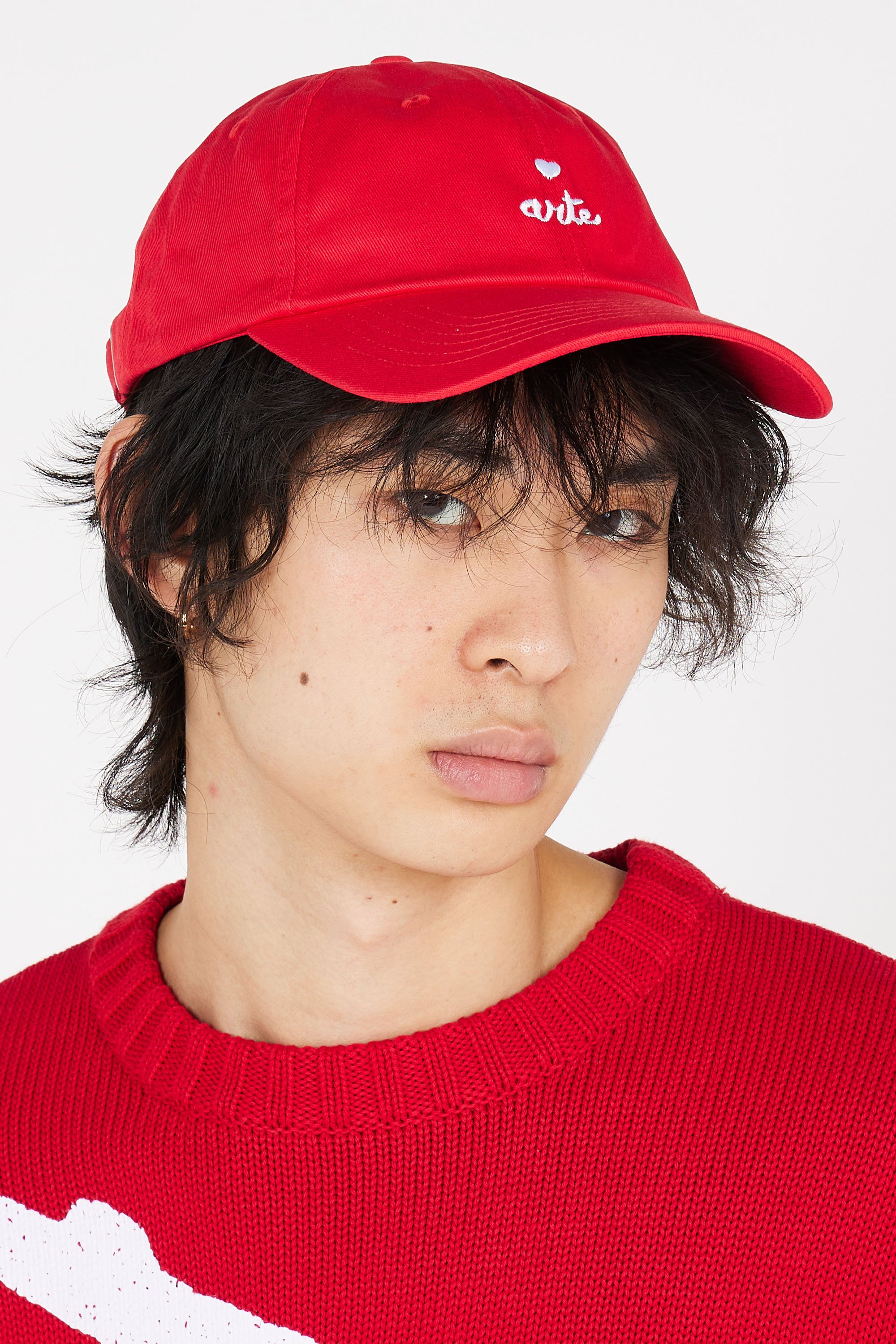 MARGINAL MAN GOOD HEART CAP RED MARGINAL MAN GOOD HEART CAP RED メンズ