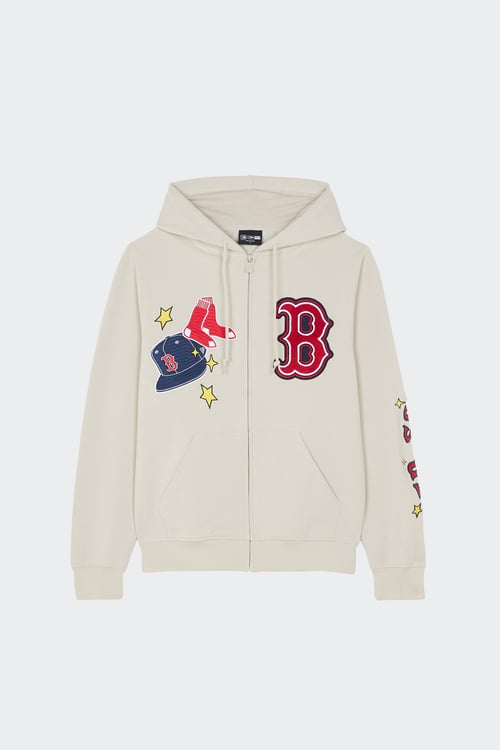 NEW ERA Hoodie zippé Beige