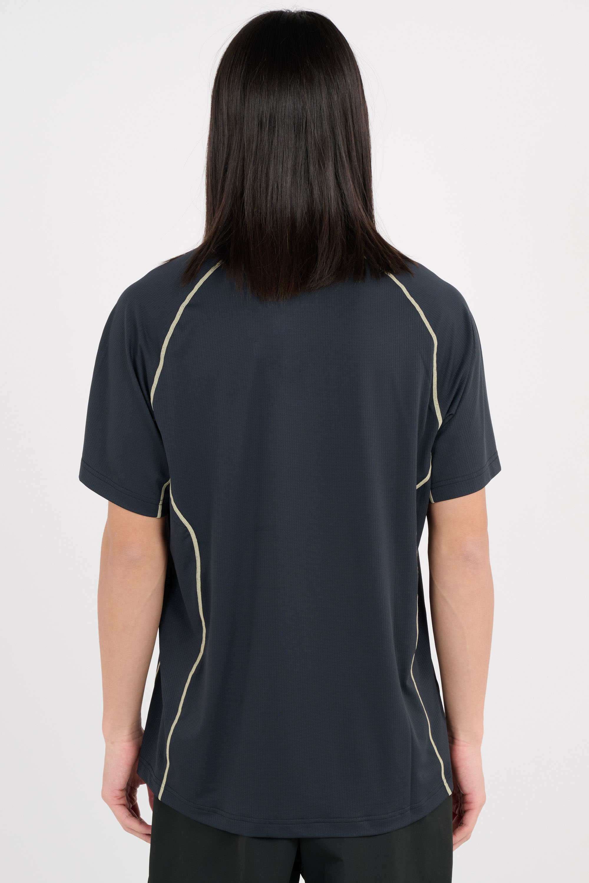 Regular-fit round-neck cotton T-shirt Black