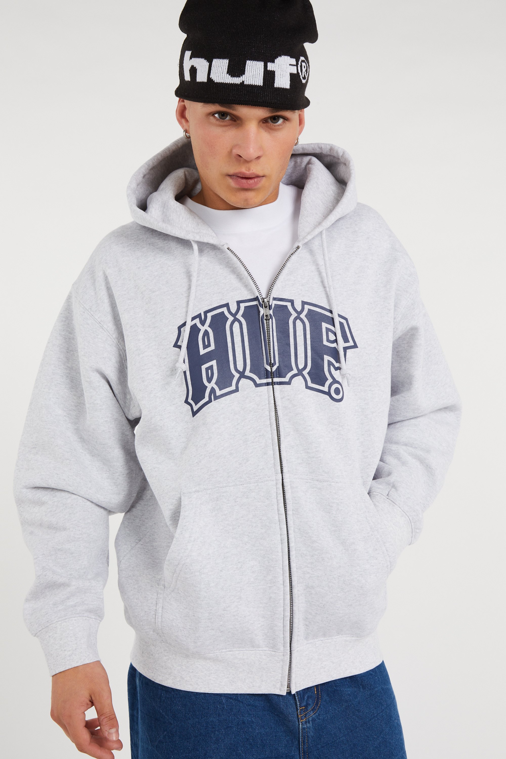 Tommy badge sweatshirt | Grey HUF Men