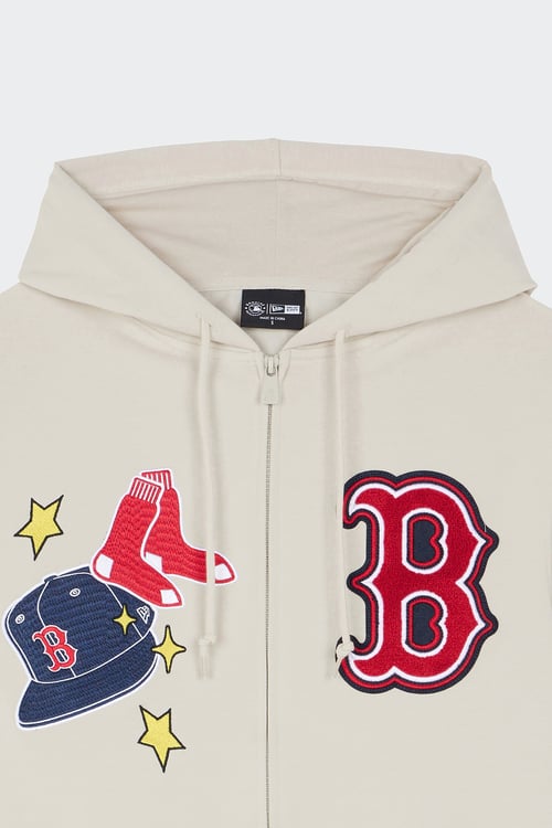 NEW ERA Hoodie zippé Beige