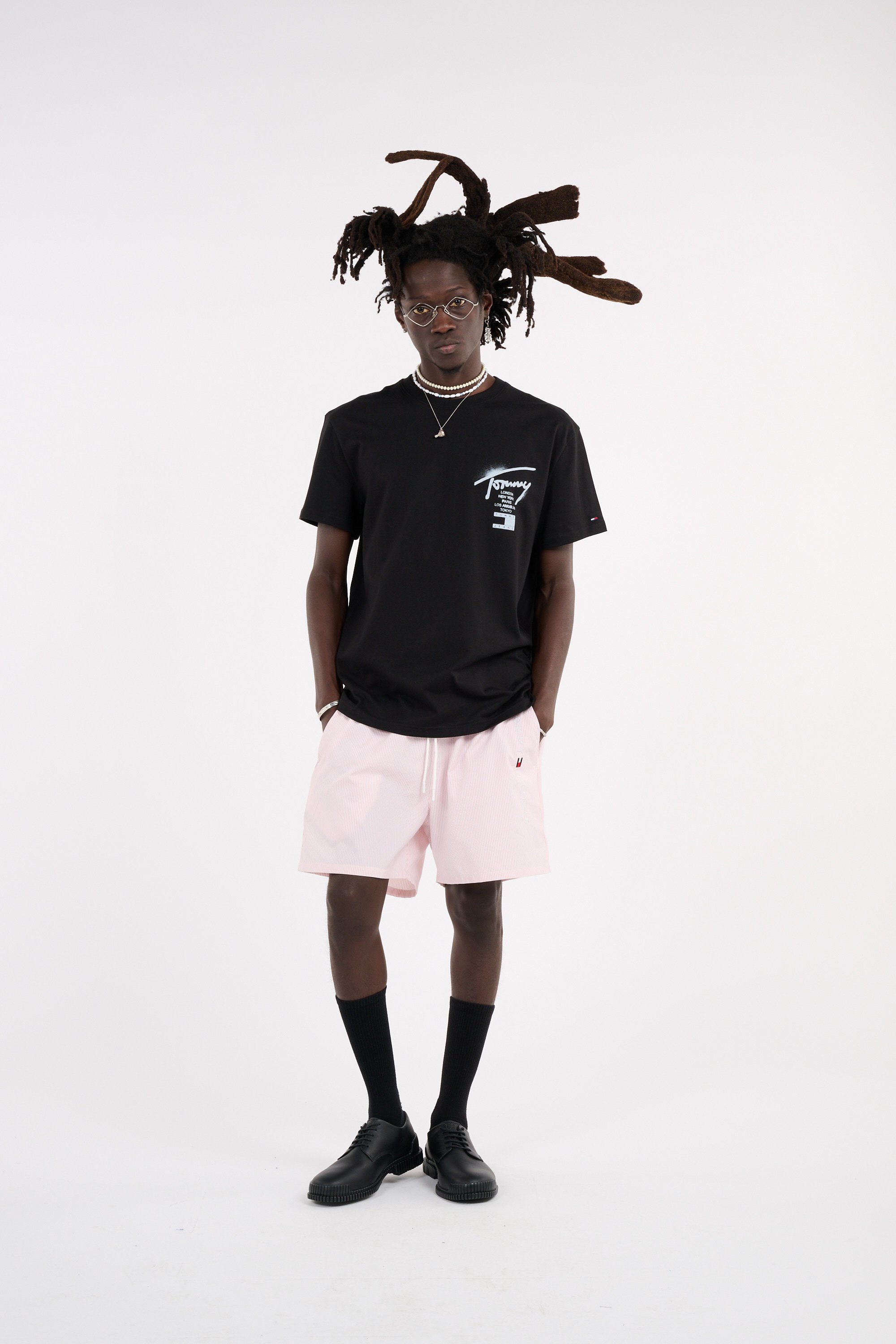 Short de bain TOMMY JEANS Rose