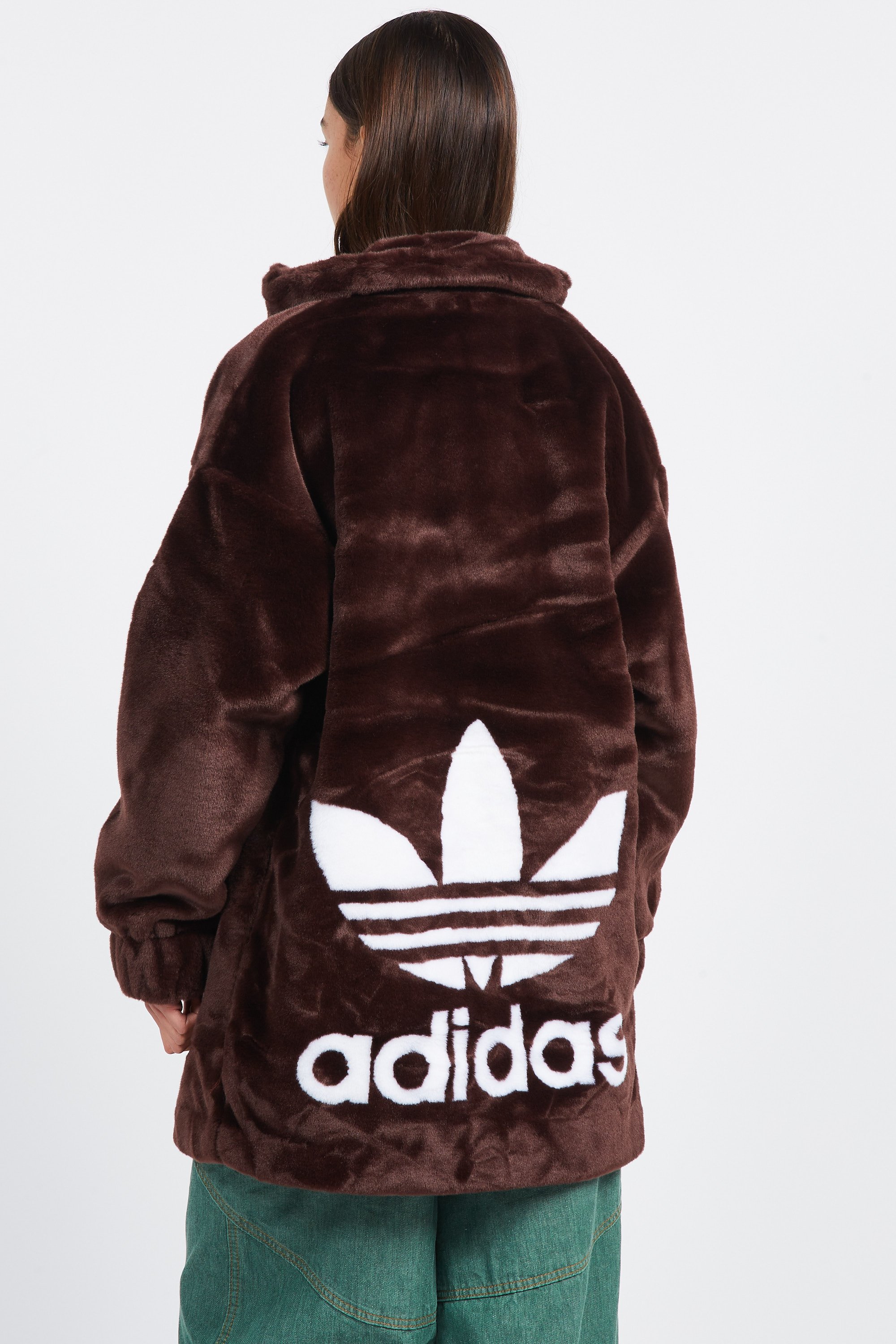 Jacket Faux fur jacket Brown Adidas - Women | Citadium