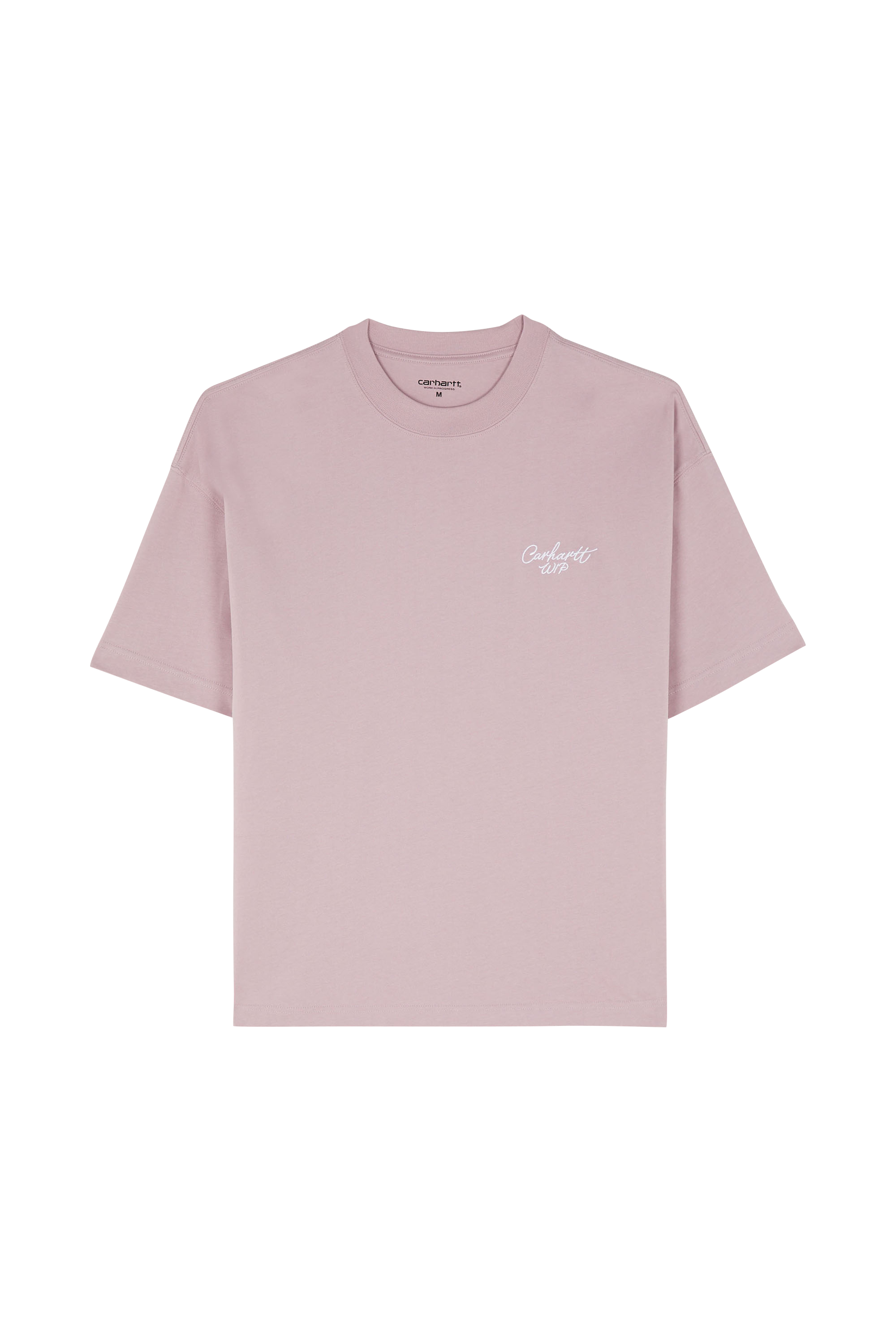 Regular-fit round-neck cotton T-shirt Pink