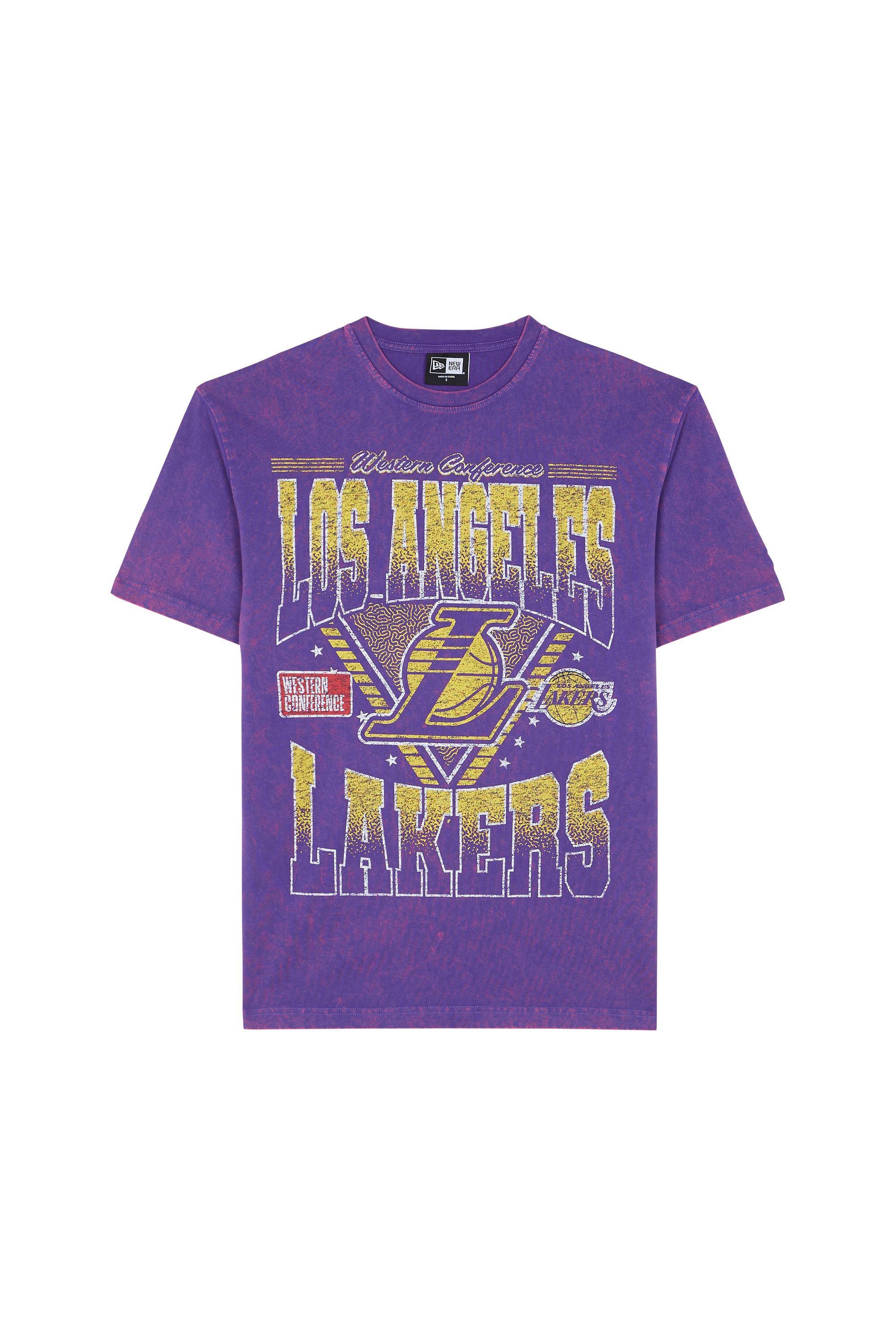 Regular-fit round-neck cotton T-shirt Purple
