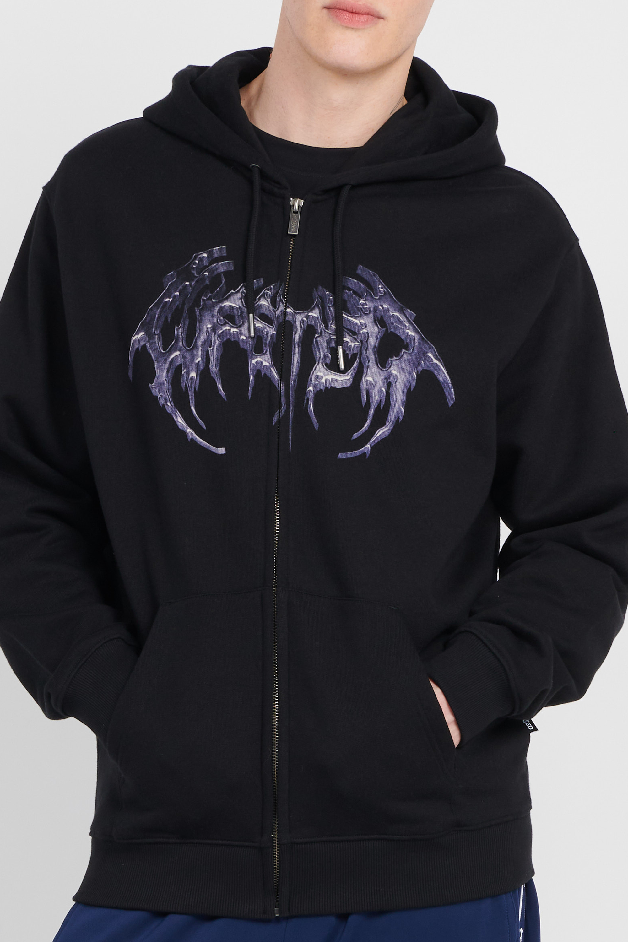 Hoodie zippé | Noir WASTED Homme