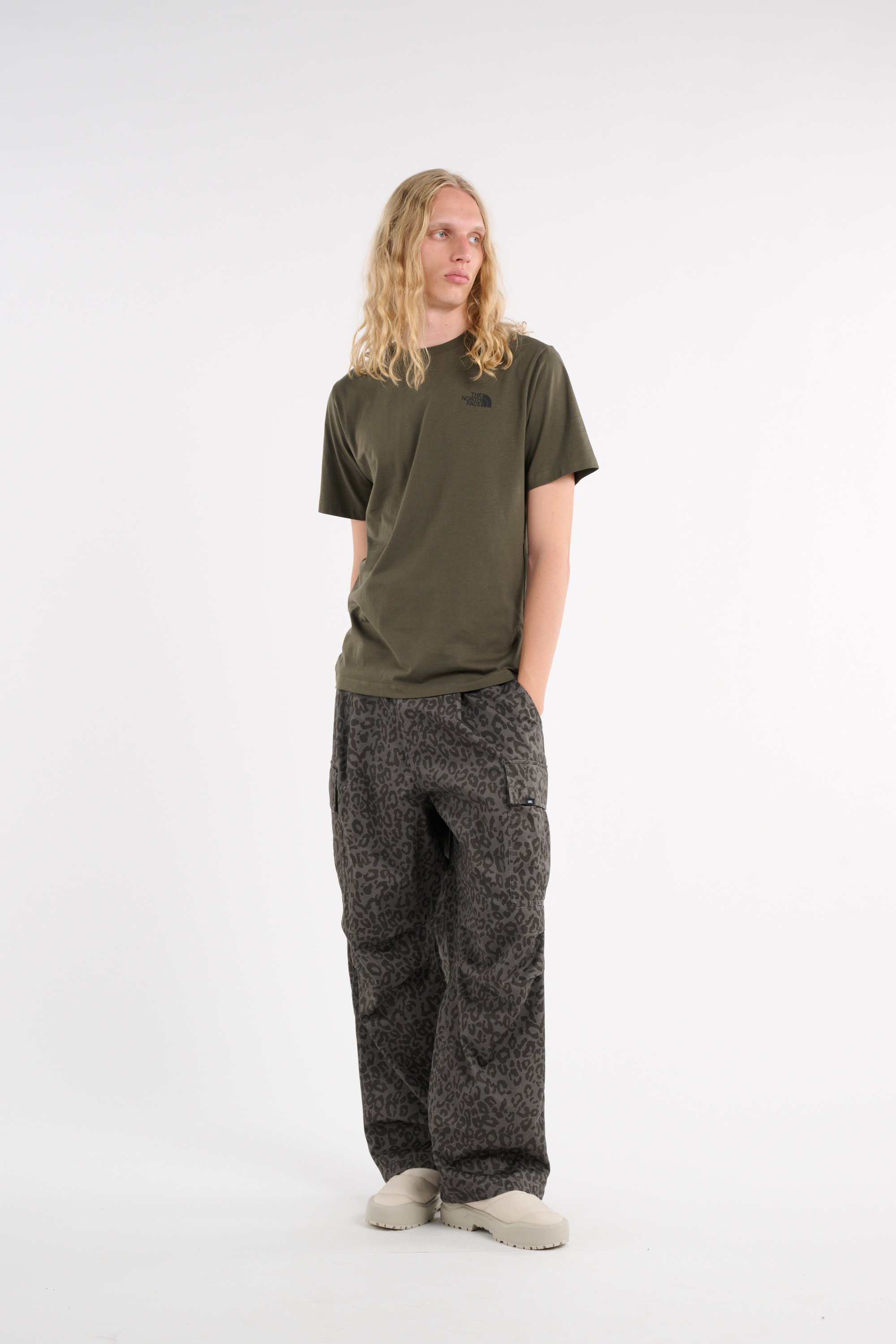 Regular-fit round-neck cotton T-shirt THE NORTH FACE Khaki