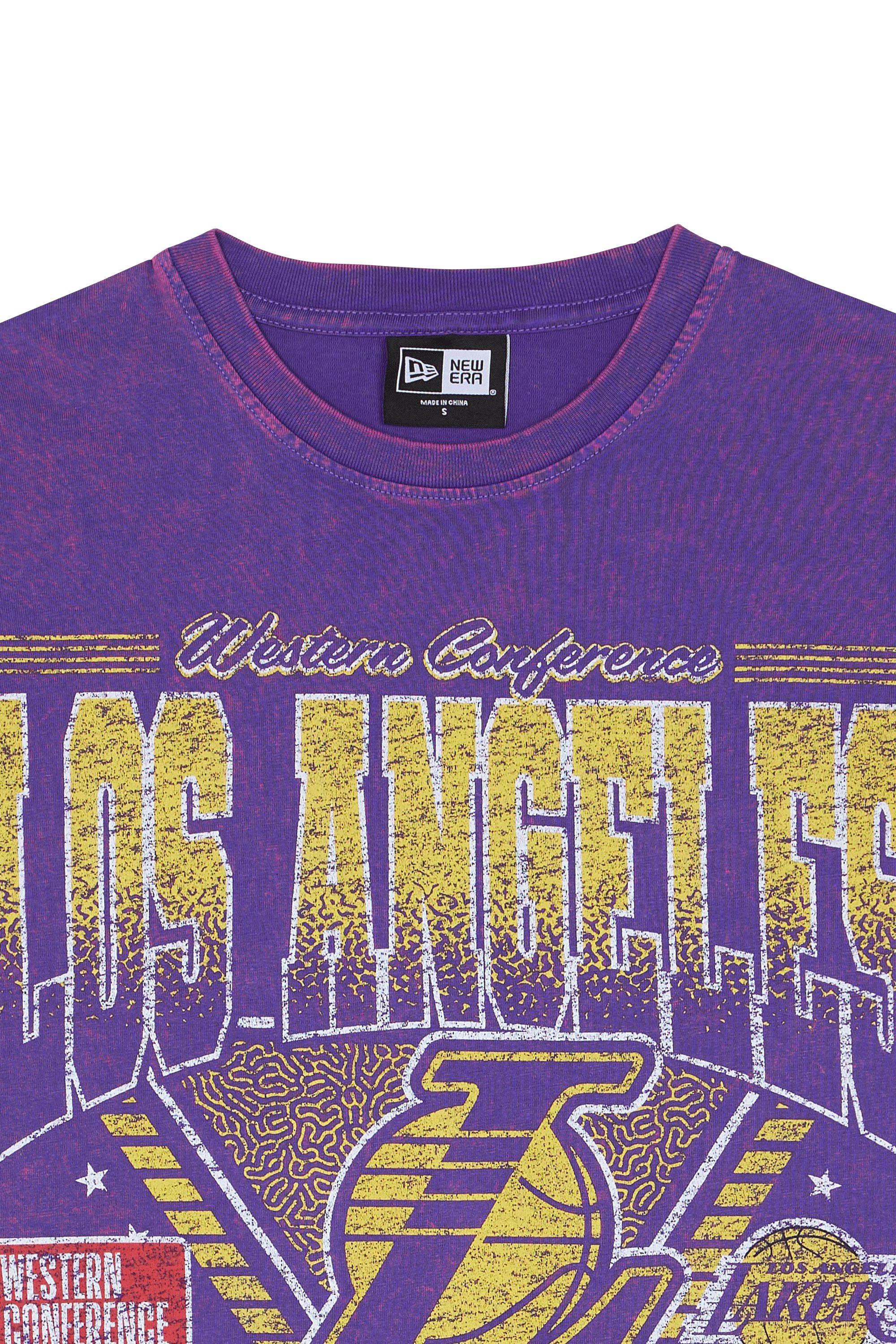 Regular-fit round-neck cotton T-shirt Purple