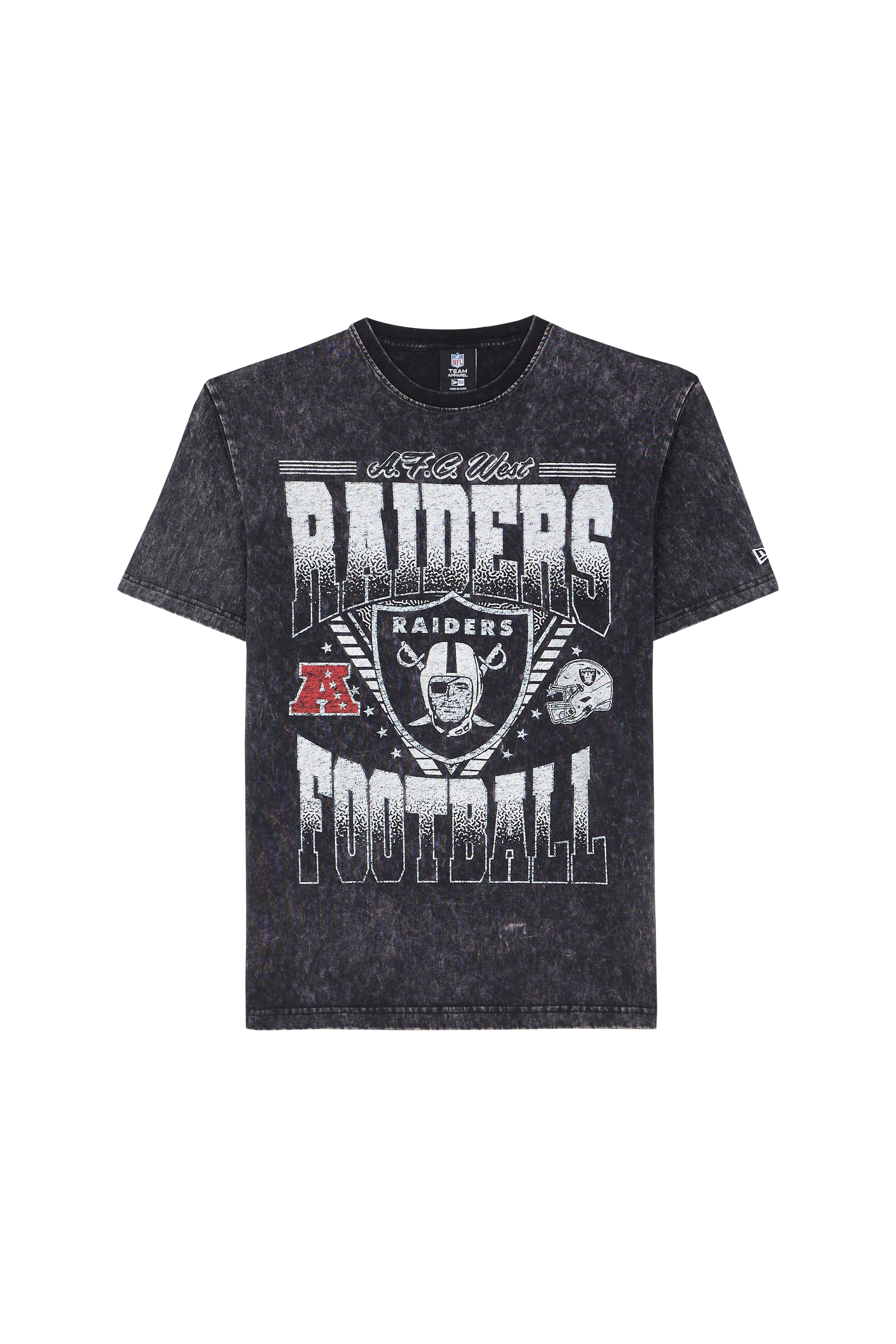 Regular-fit round-neck cotton T-shirt Black
