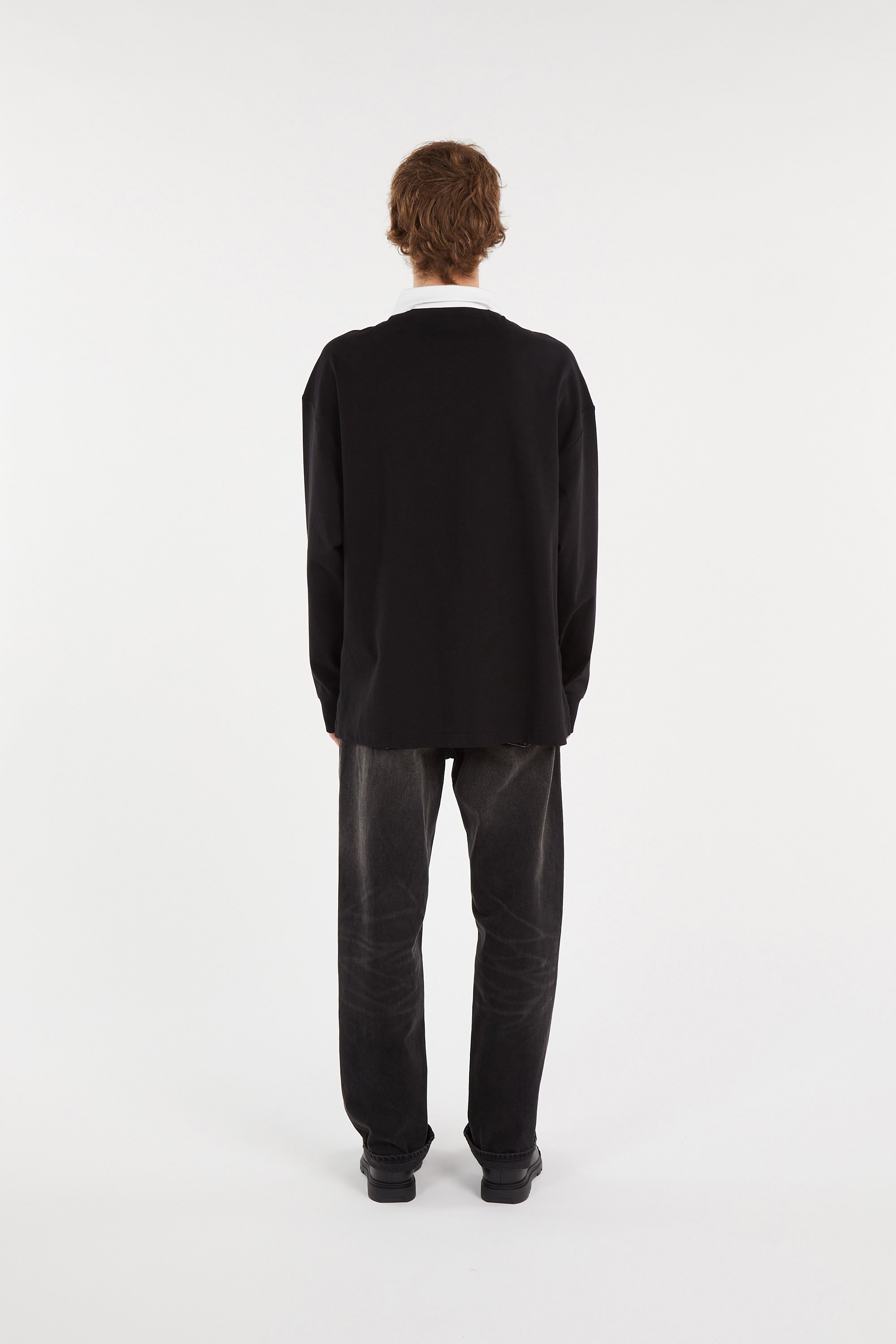 Polo manches longues Noir