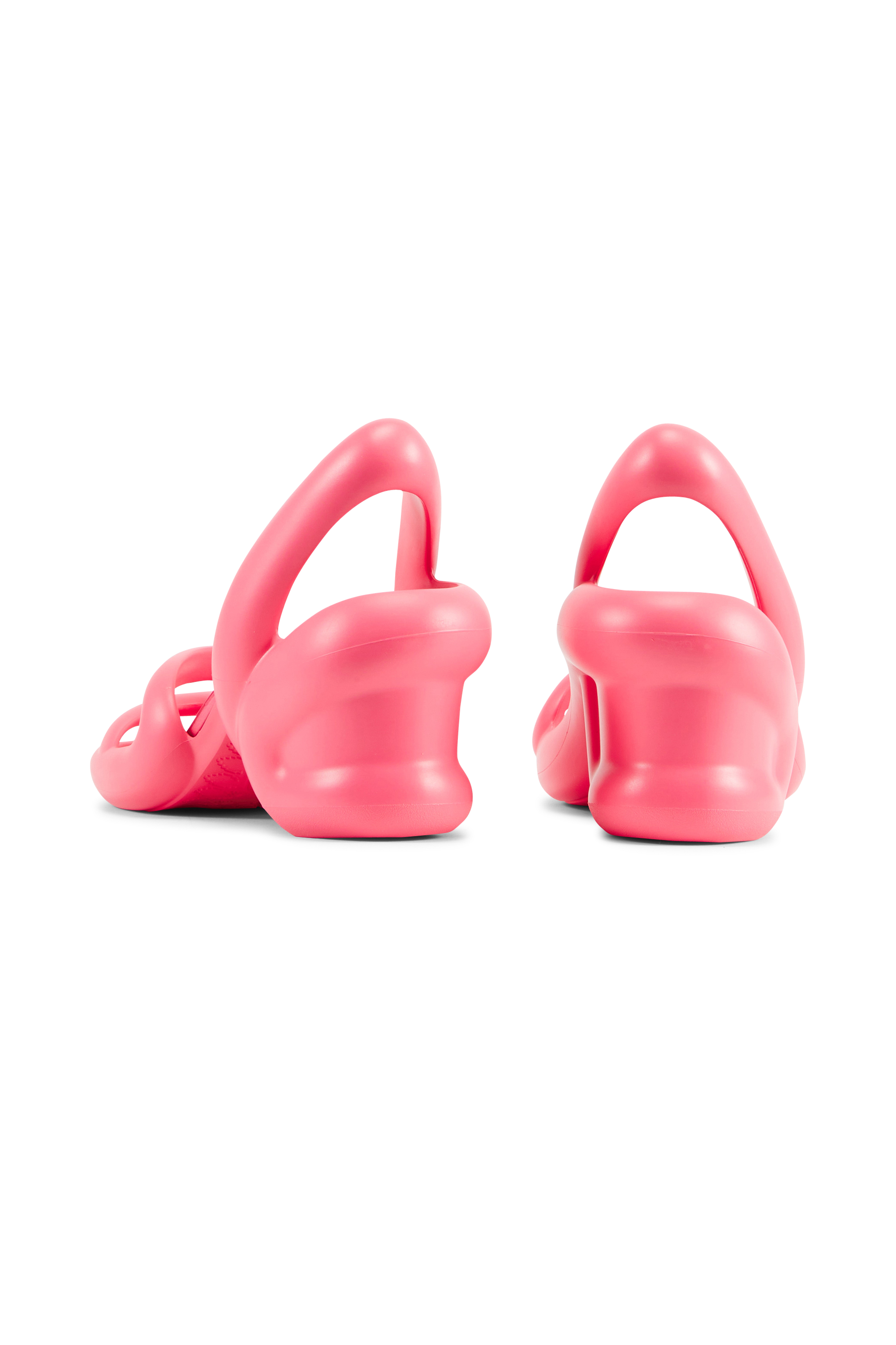 Flat furry sheepskin sandals Pink