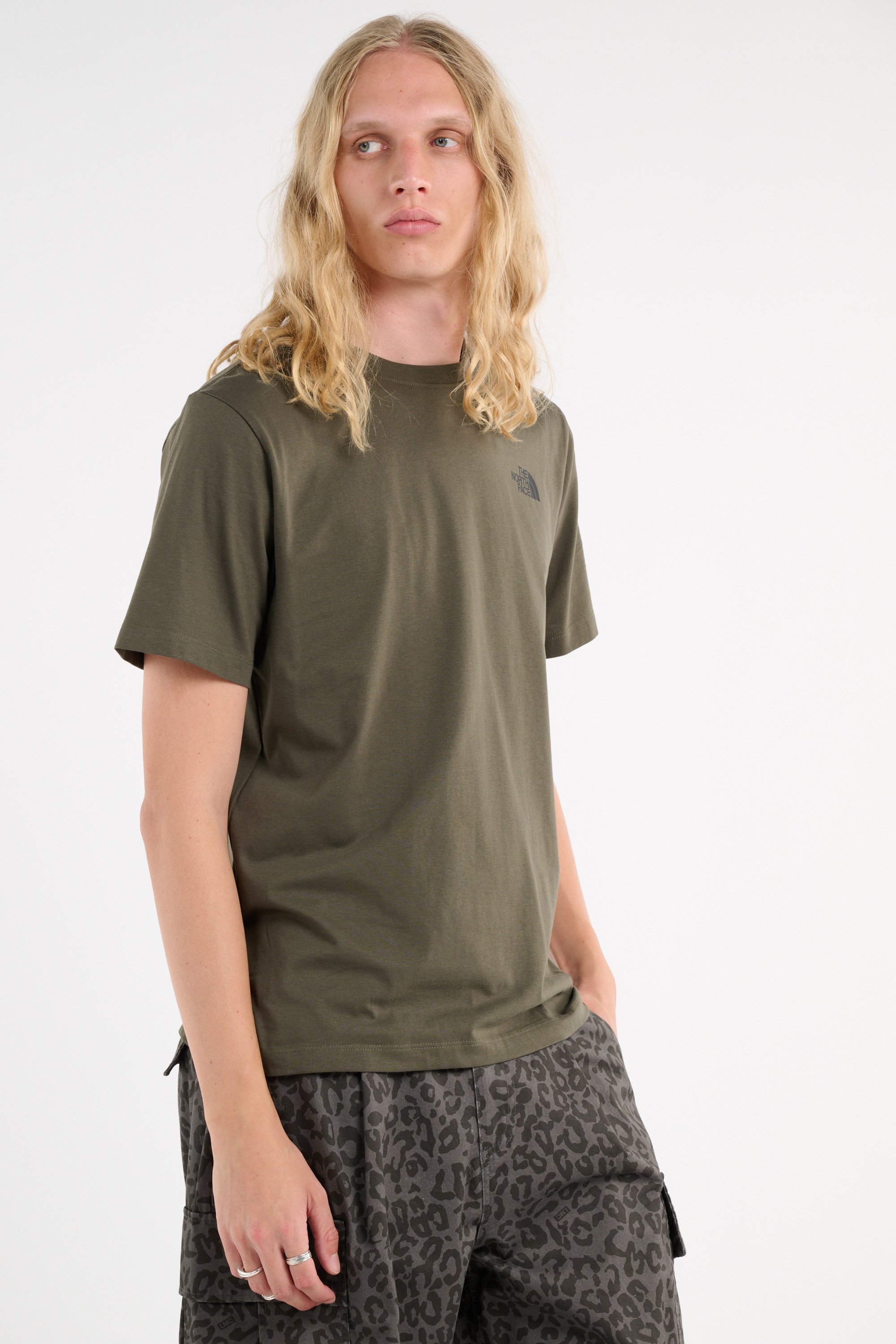 Regular-fit round-neck cotton T-shirt | Khaki THE NORTH FACE Men