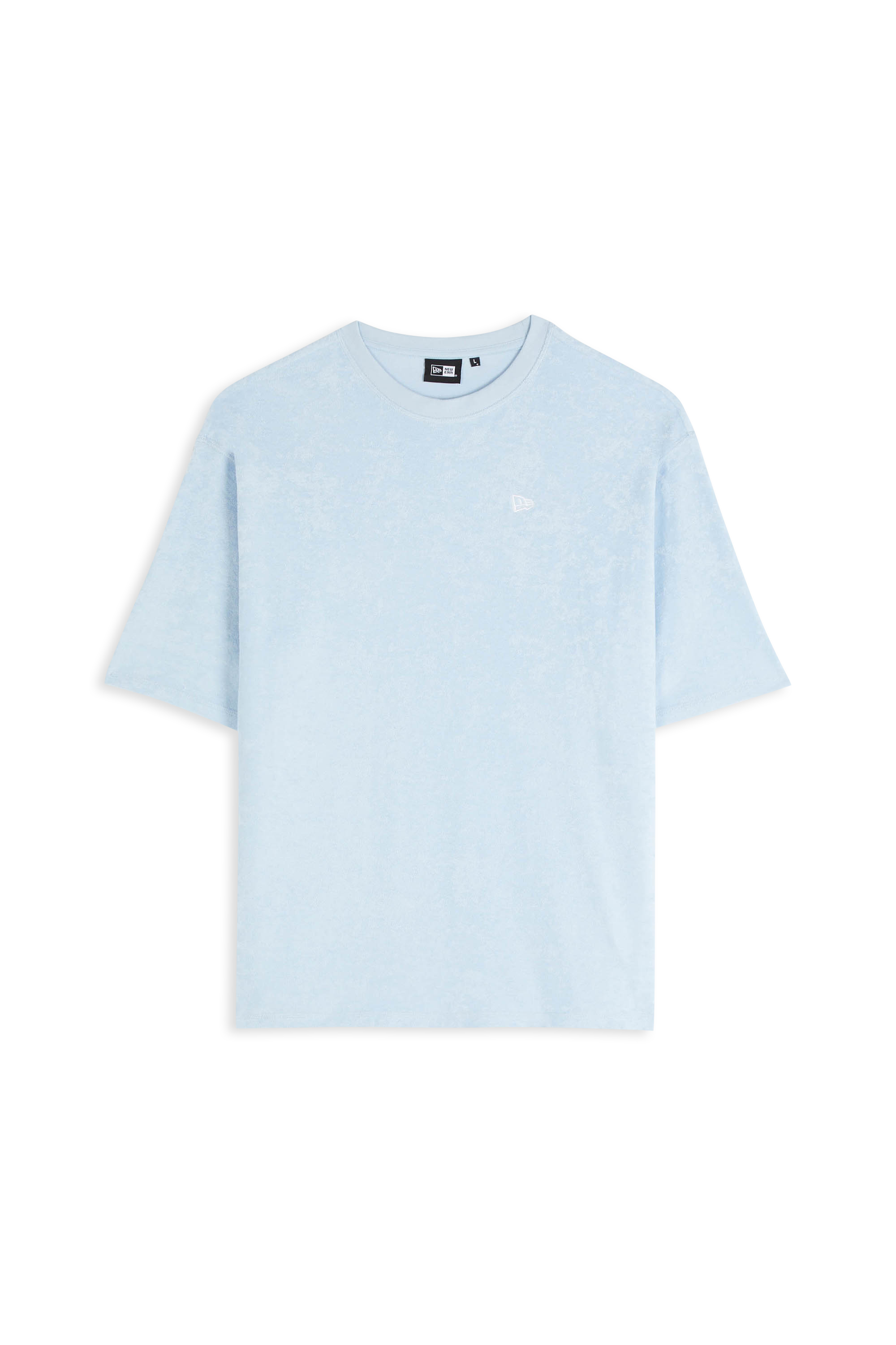 Regular-fit round-neck cotton T-shirt Blue