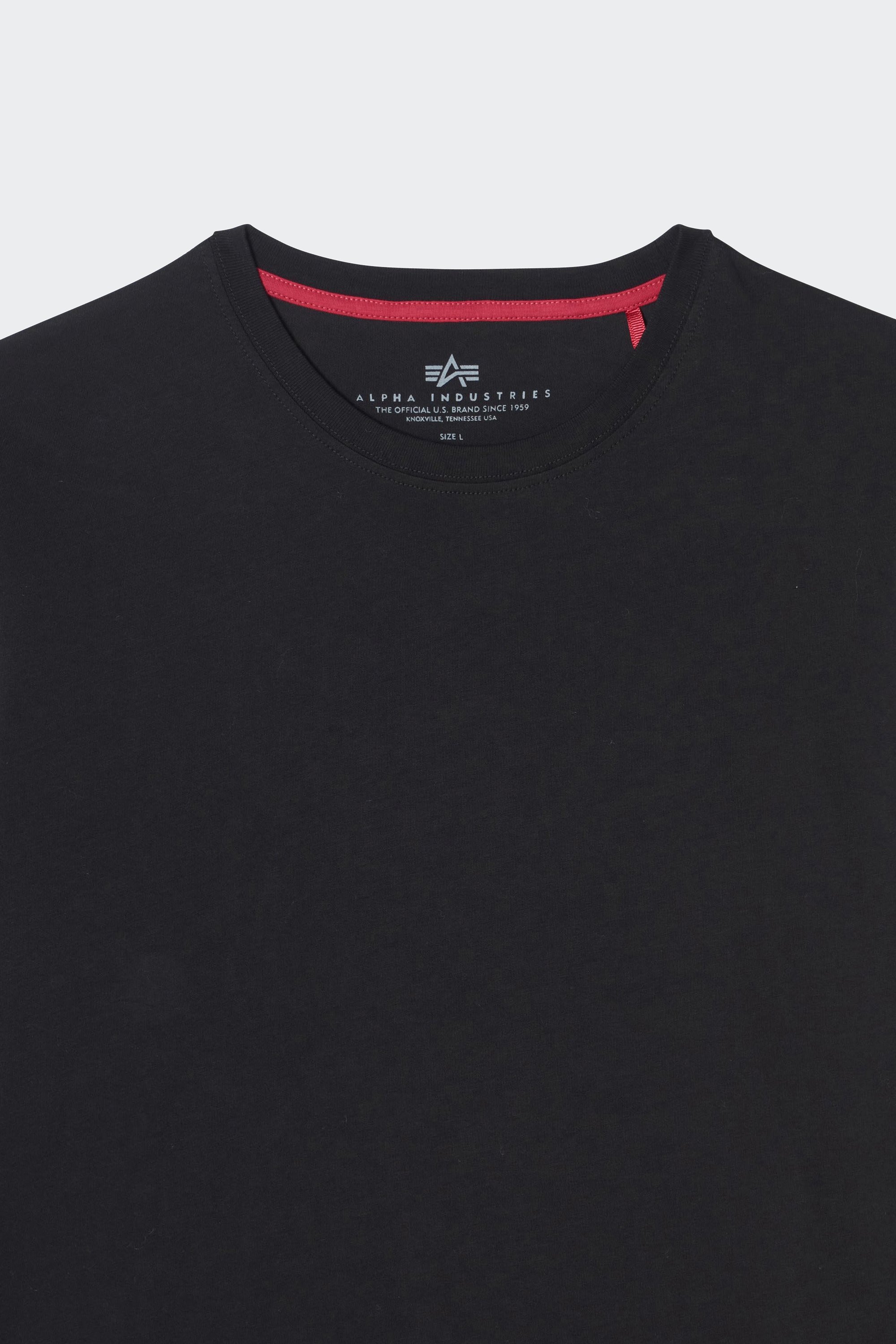 T-Shirt | Black by ALPHA INDUSTRIES T-Shirt Black