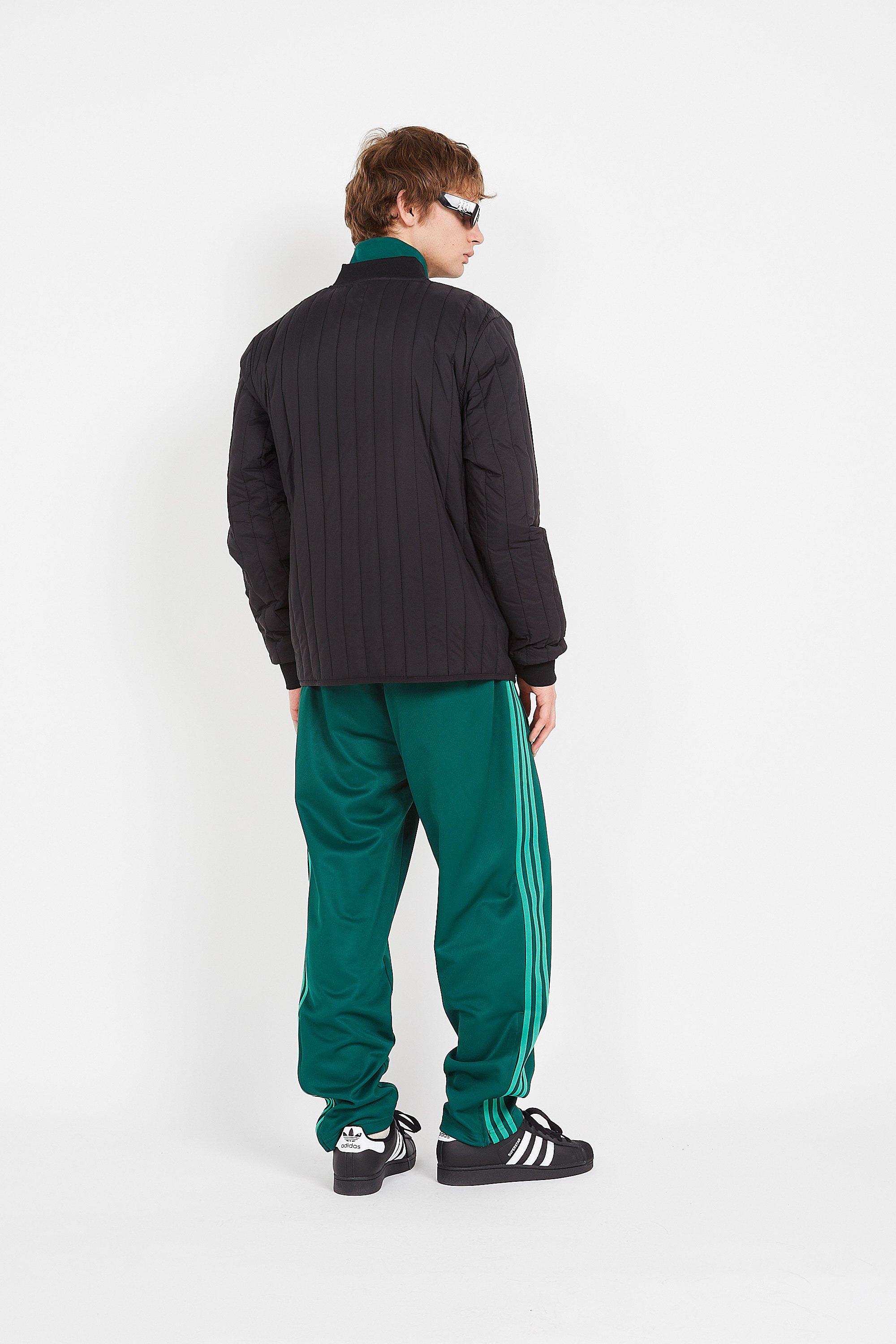 Lightweight quilted padded jacket with high neck Black