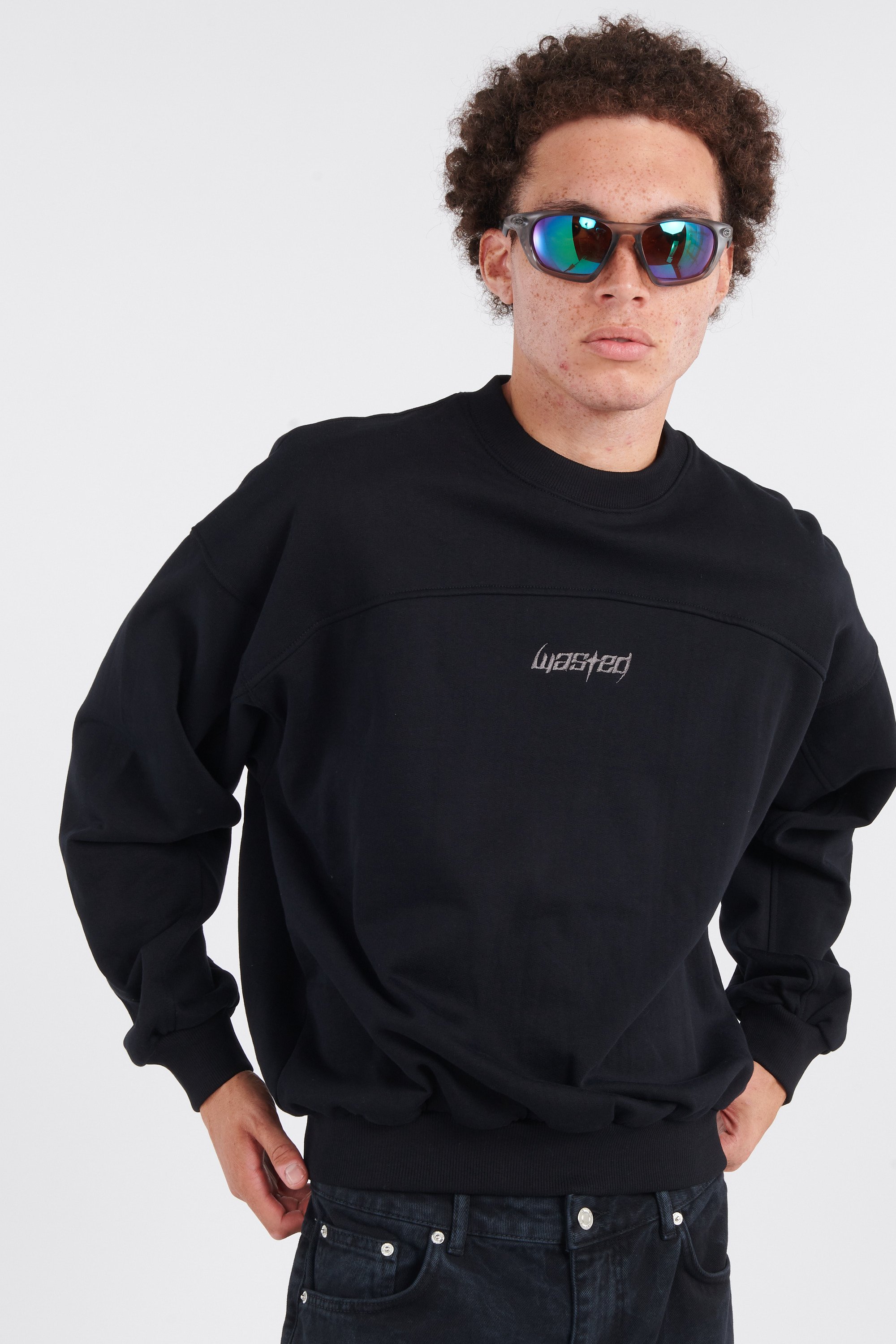 Sweatshirt | Noir WASTED Homme