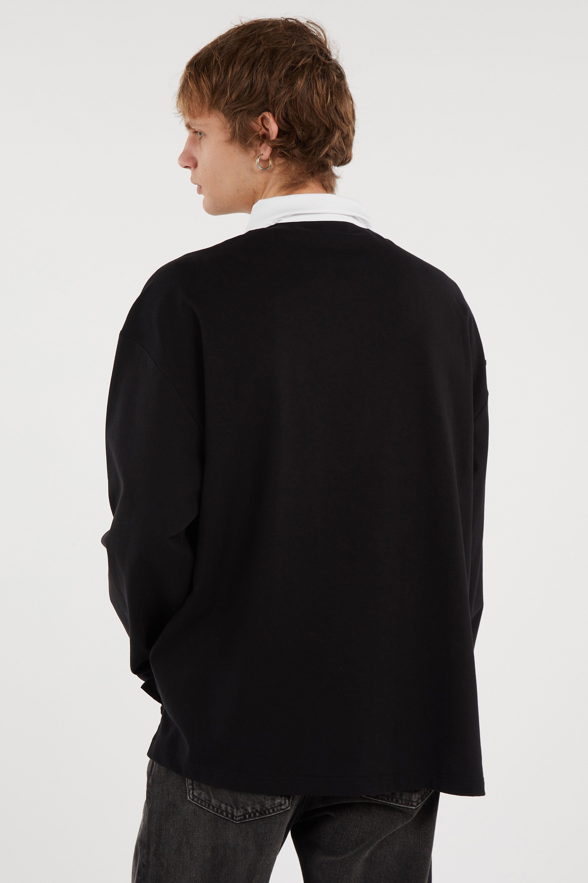 Polo manches longues Noir