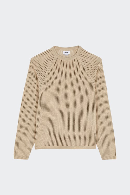 Obey - Pull - Taille S Beige femme