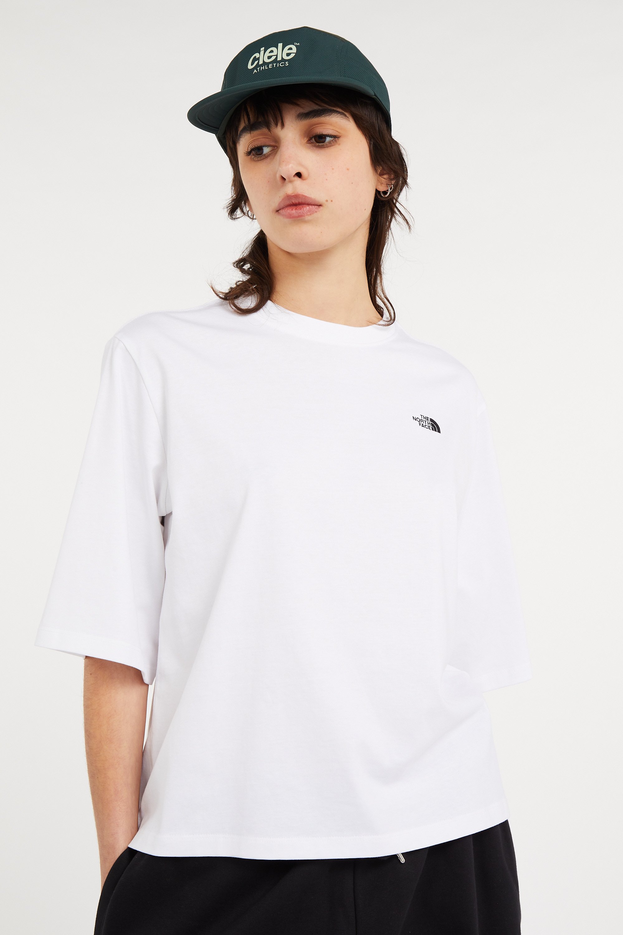 Regular-fit round-neck cotton T-shirt | White THE NORTH FACE Women