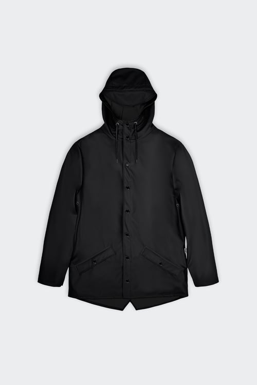 RAINS Coupe-vent imperméable à capuche Noir
