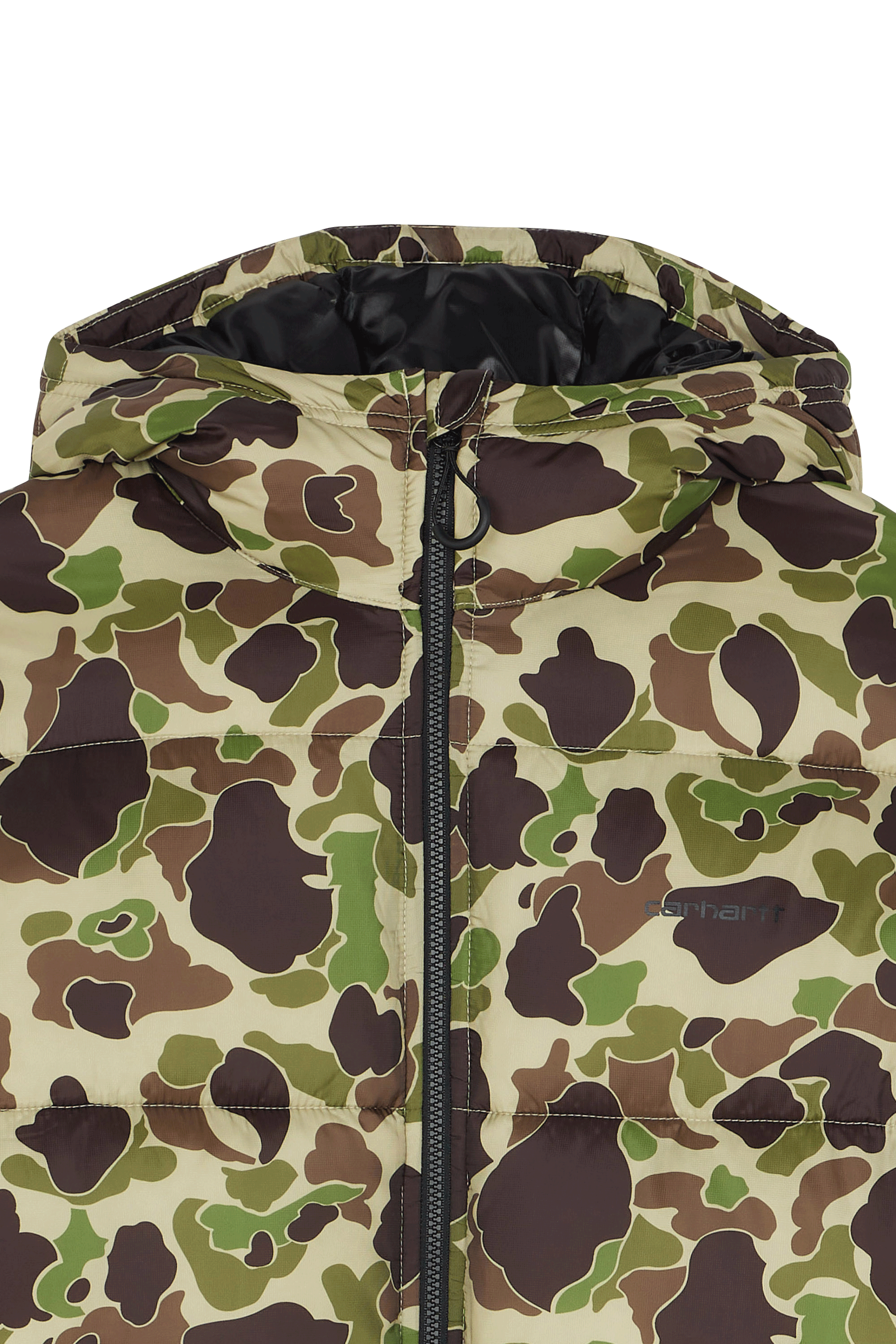 Lightweight quilted padded jacket with high neck Multicolored