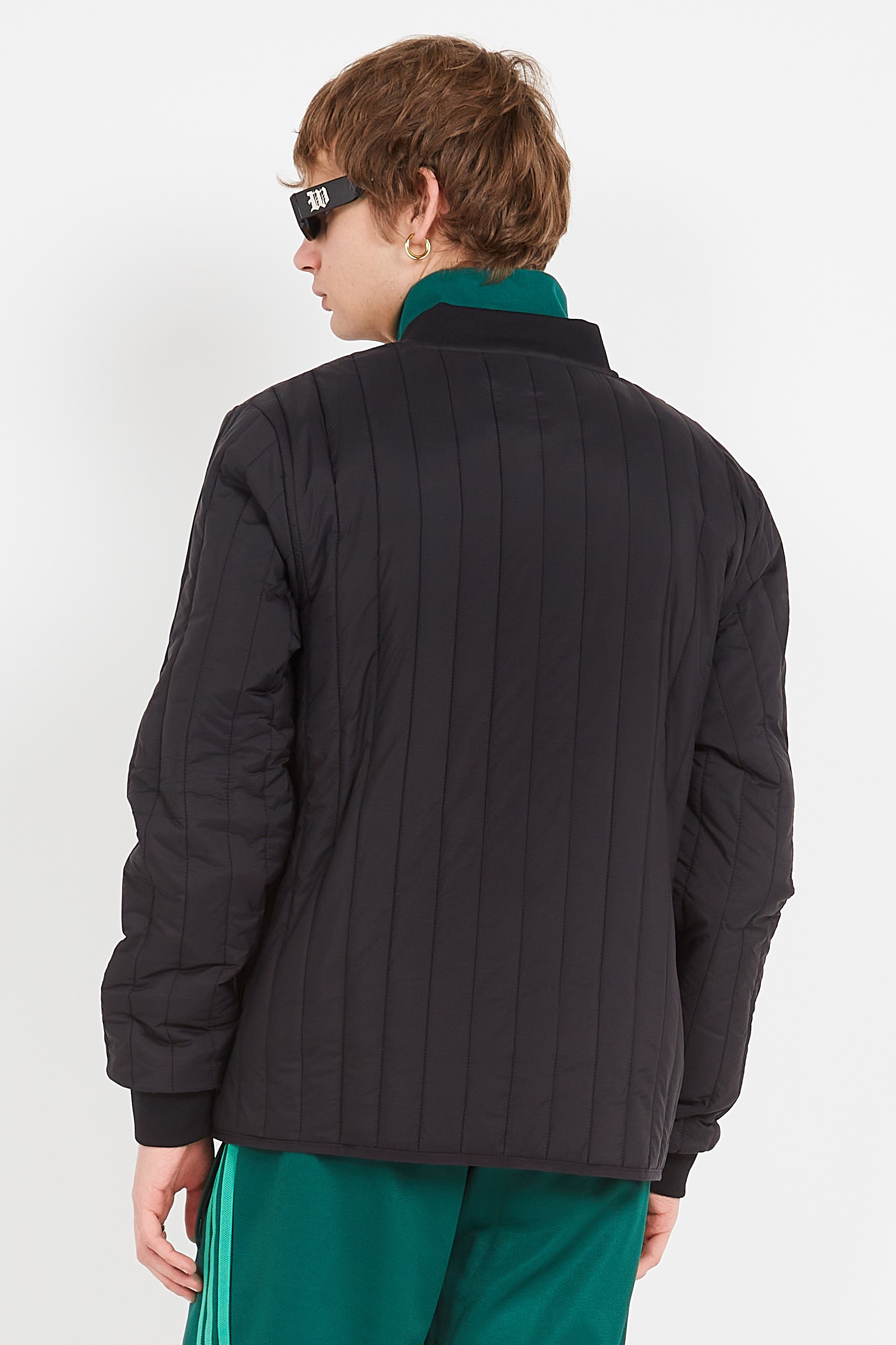 Lightweight quilted padded jacket with high neck Black