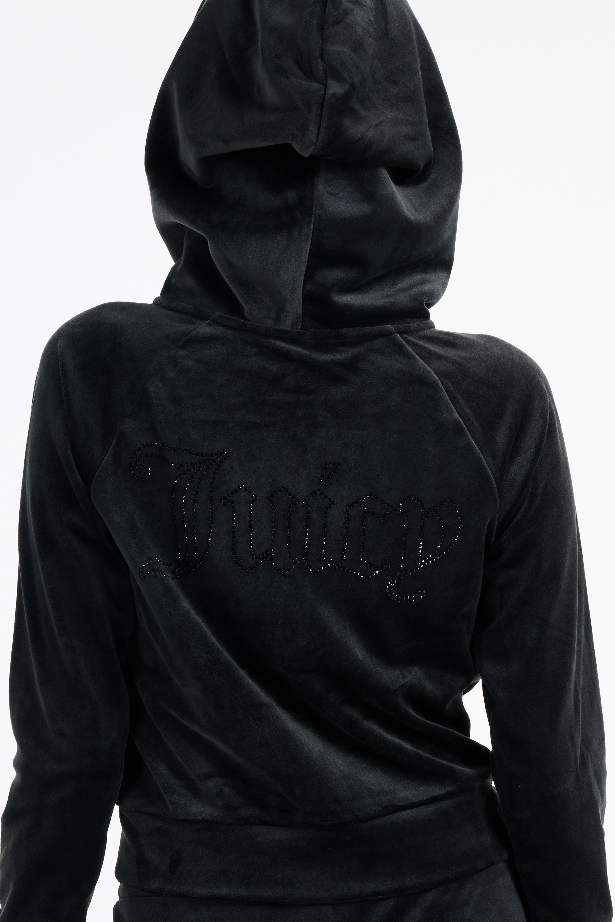 Regular-fit zip-up cotton-blend hoodie with Pony Player Black