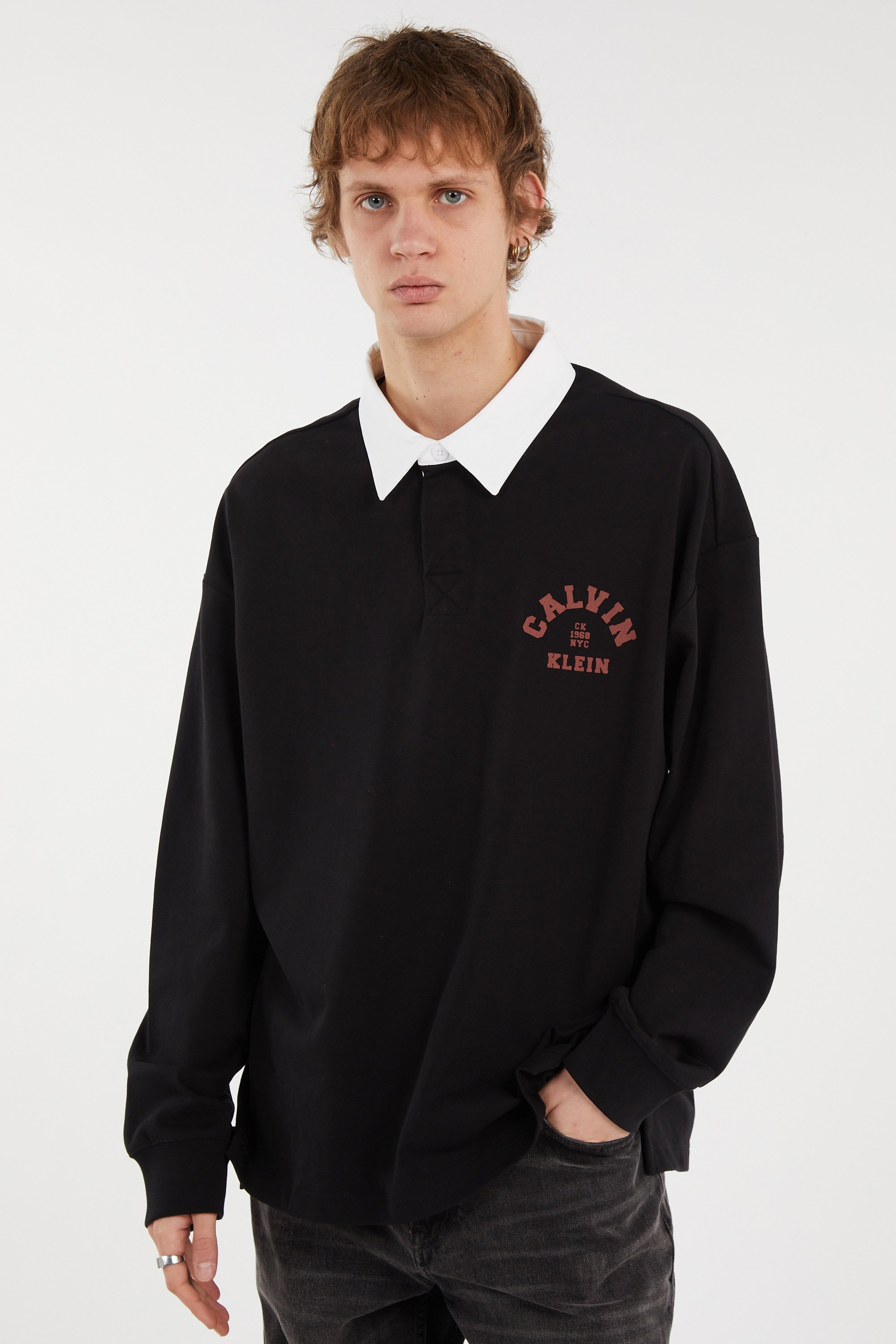 Polo manches longues Noir