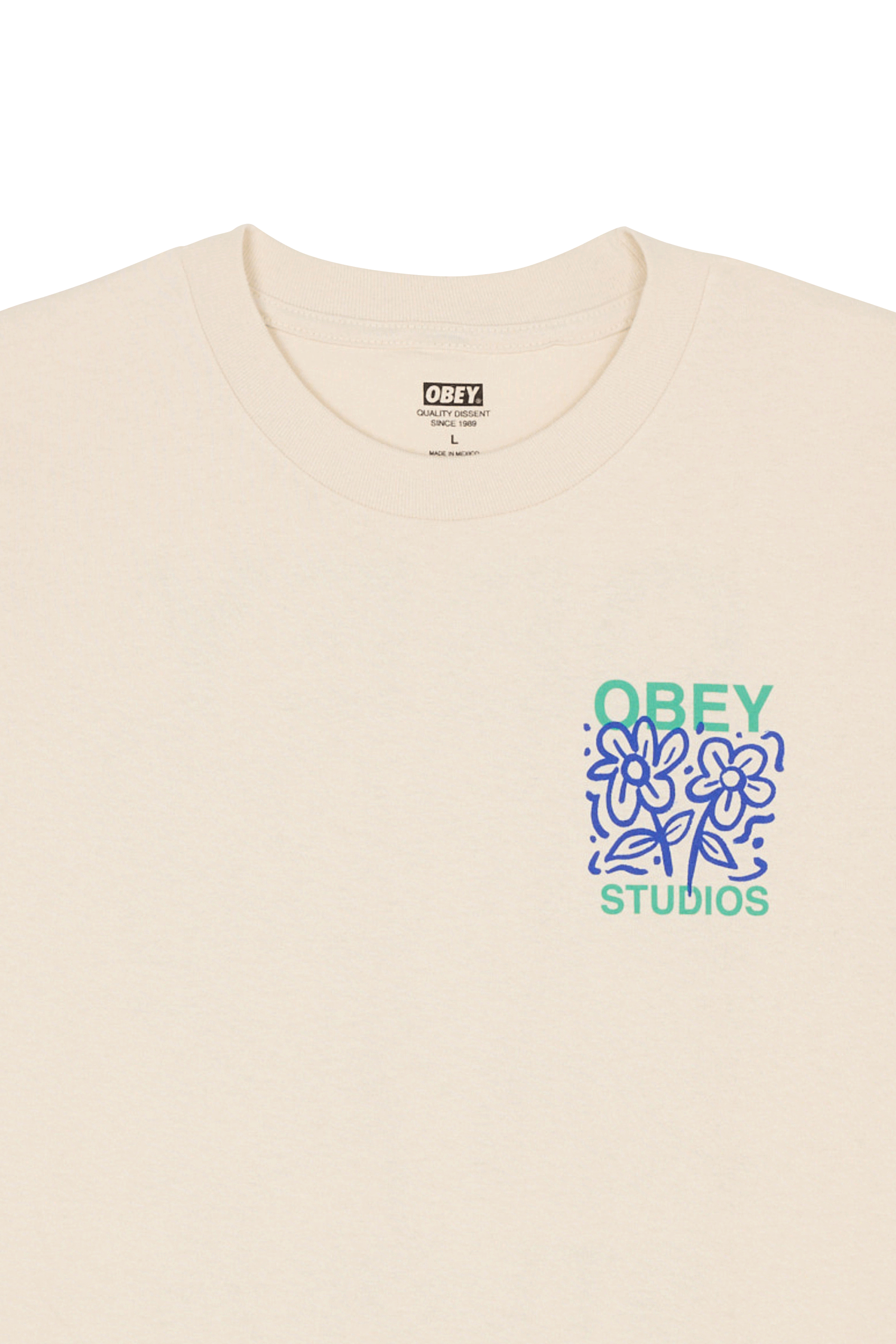 Regular-fit round-neck cotton T-shirt | Beige OBEY Men