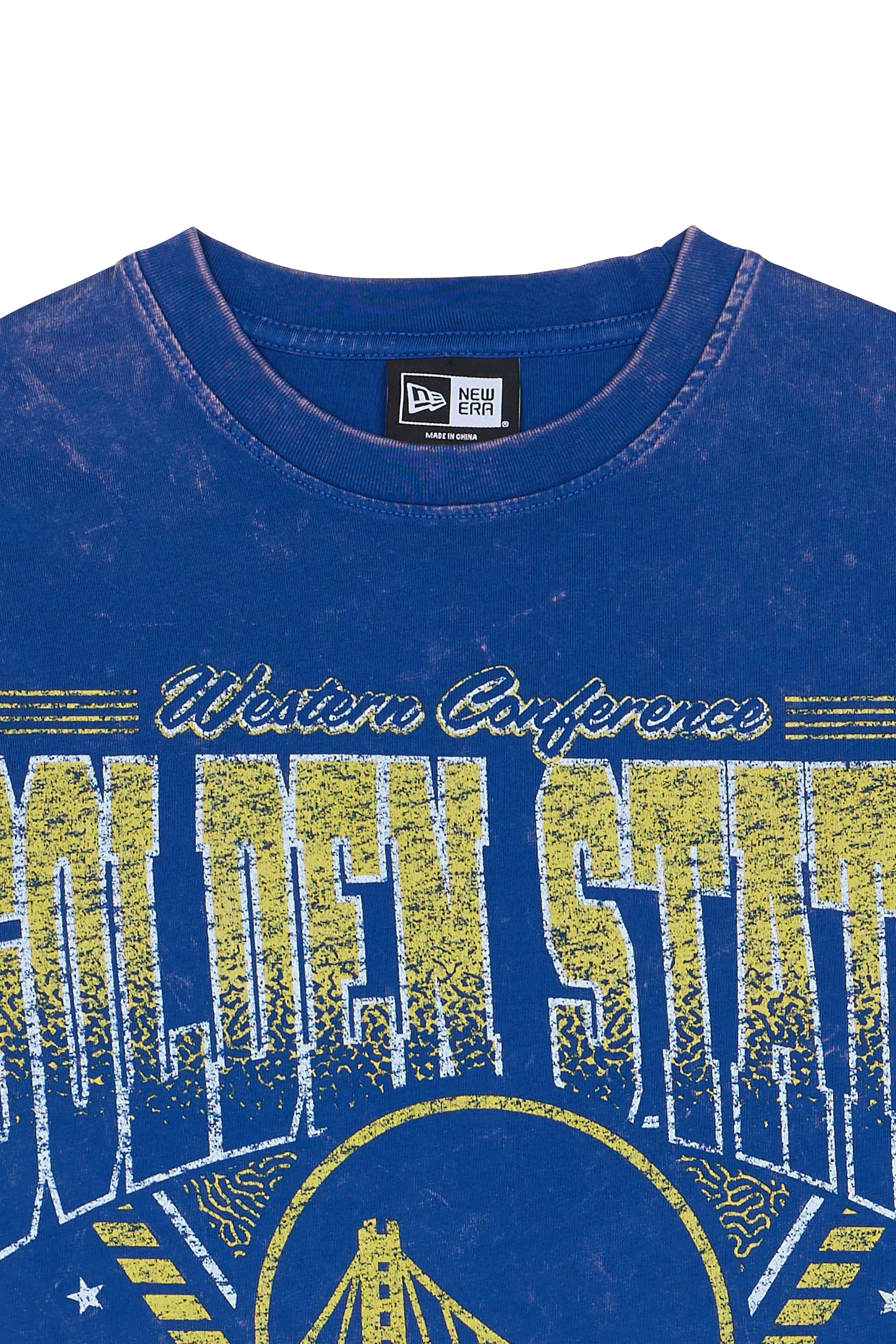 Regular-fit round-neck cotton T-shirt Blue