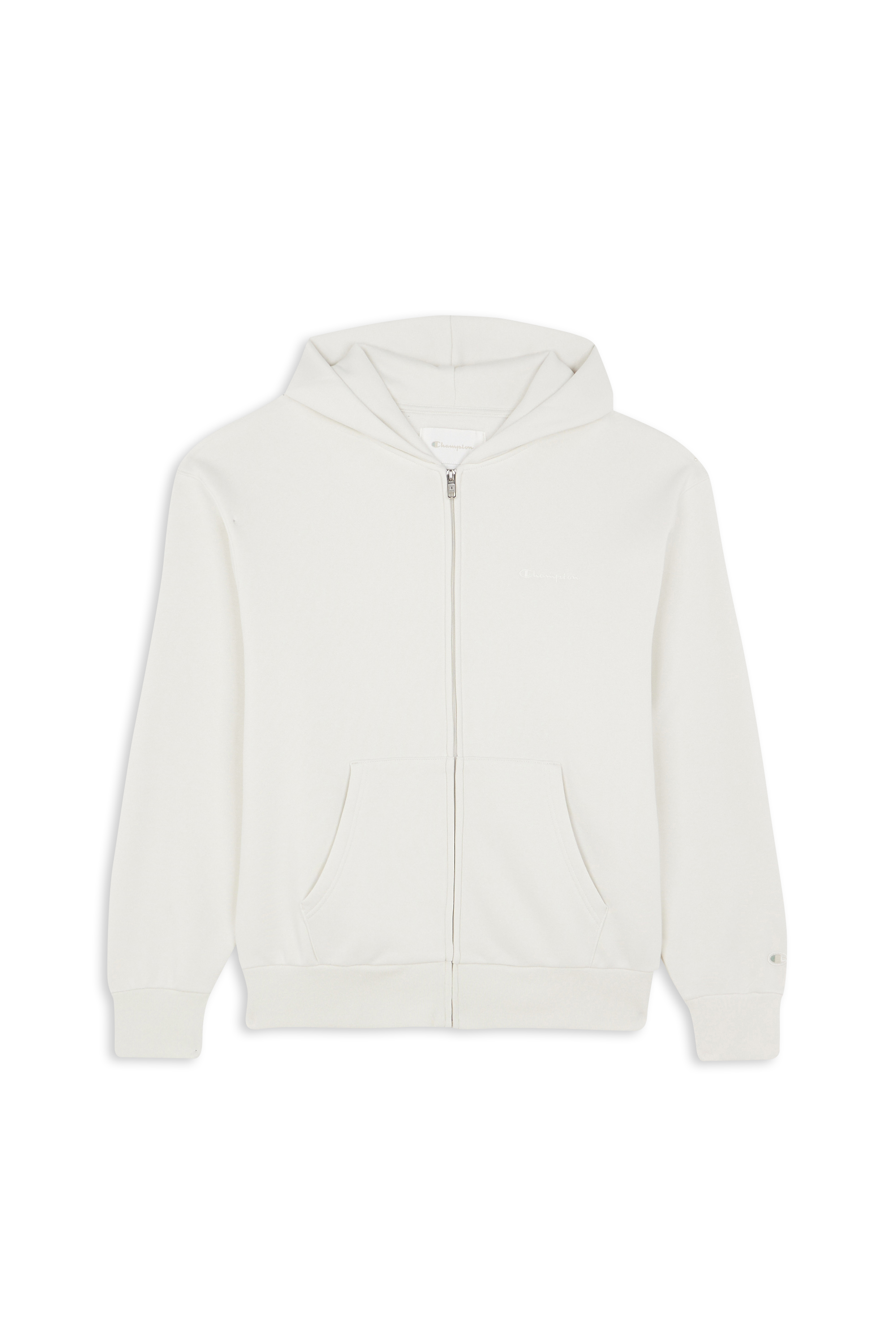 Regular-fit zip-up cotton-blend hoodie with Pony Player White