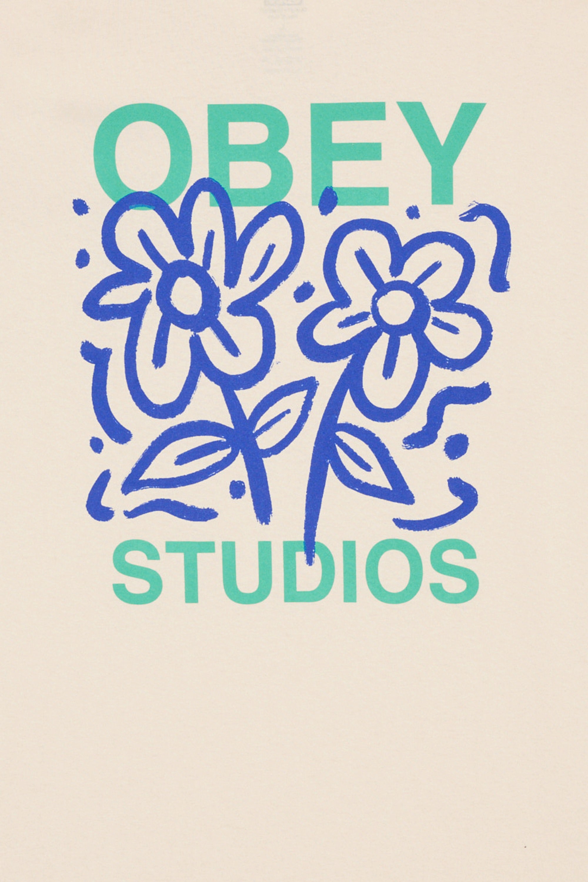 Regular-fit round-neck cotton T-shirt | Beige OBEY Men