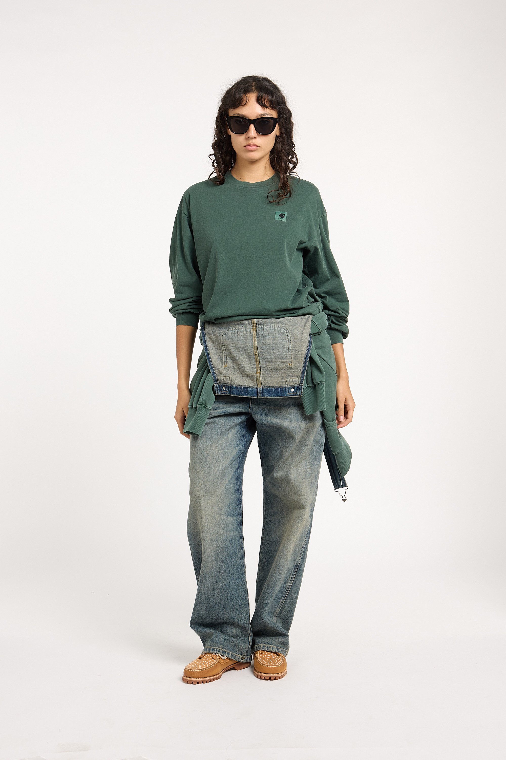 Regular-fit round-neck cotton T-shirt | Black CARHARTT WIP Women