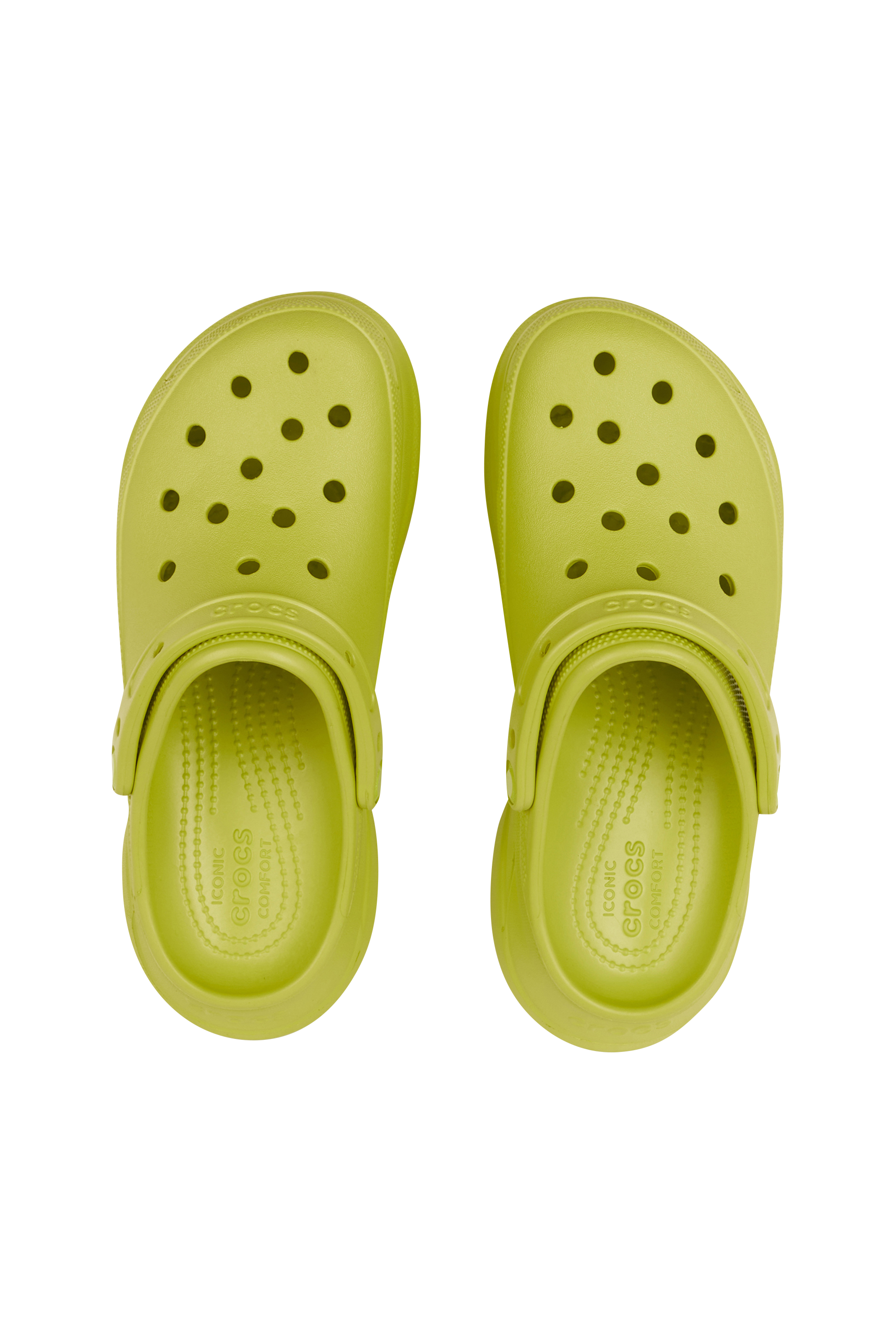 Flat furry sheepskin sandals Green