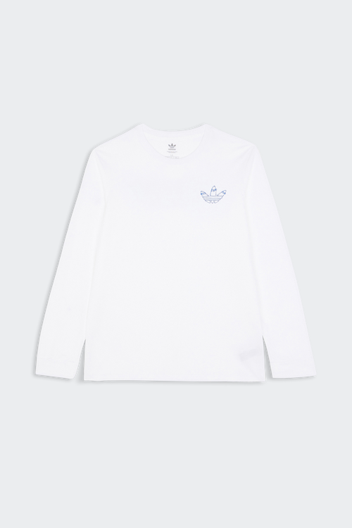 Nike embroidered-swoosh detail hoodie T-shirt  Blanc