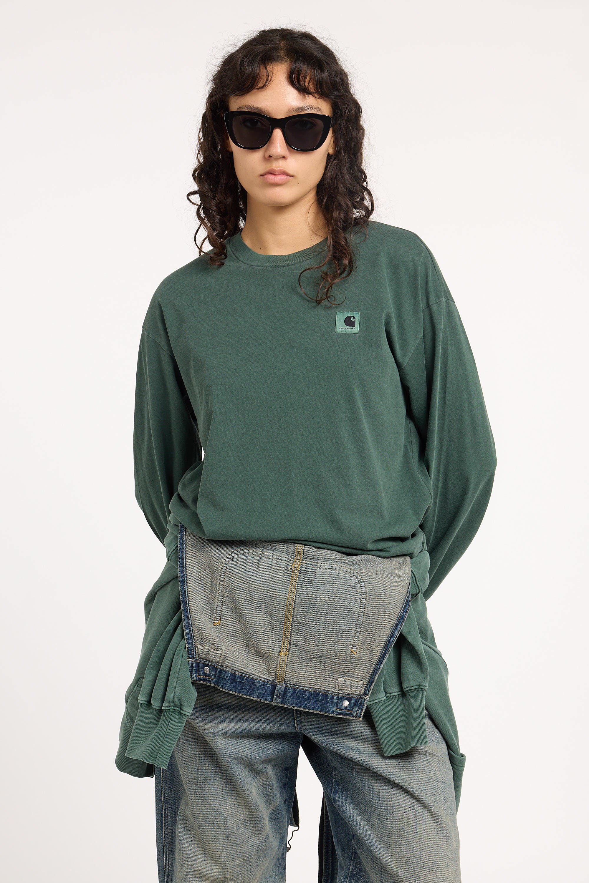 Regular-fit round-neck cotton T-shirt | Black CARHARTT WIP Women
