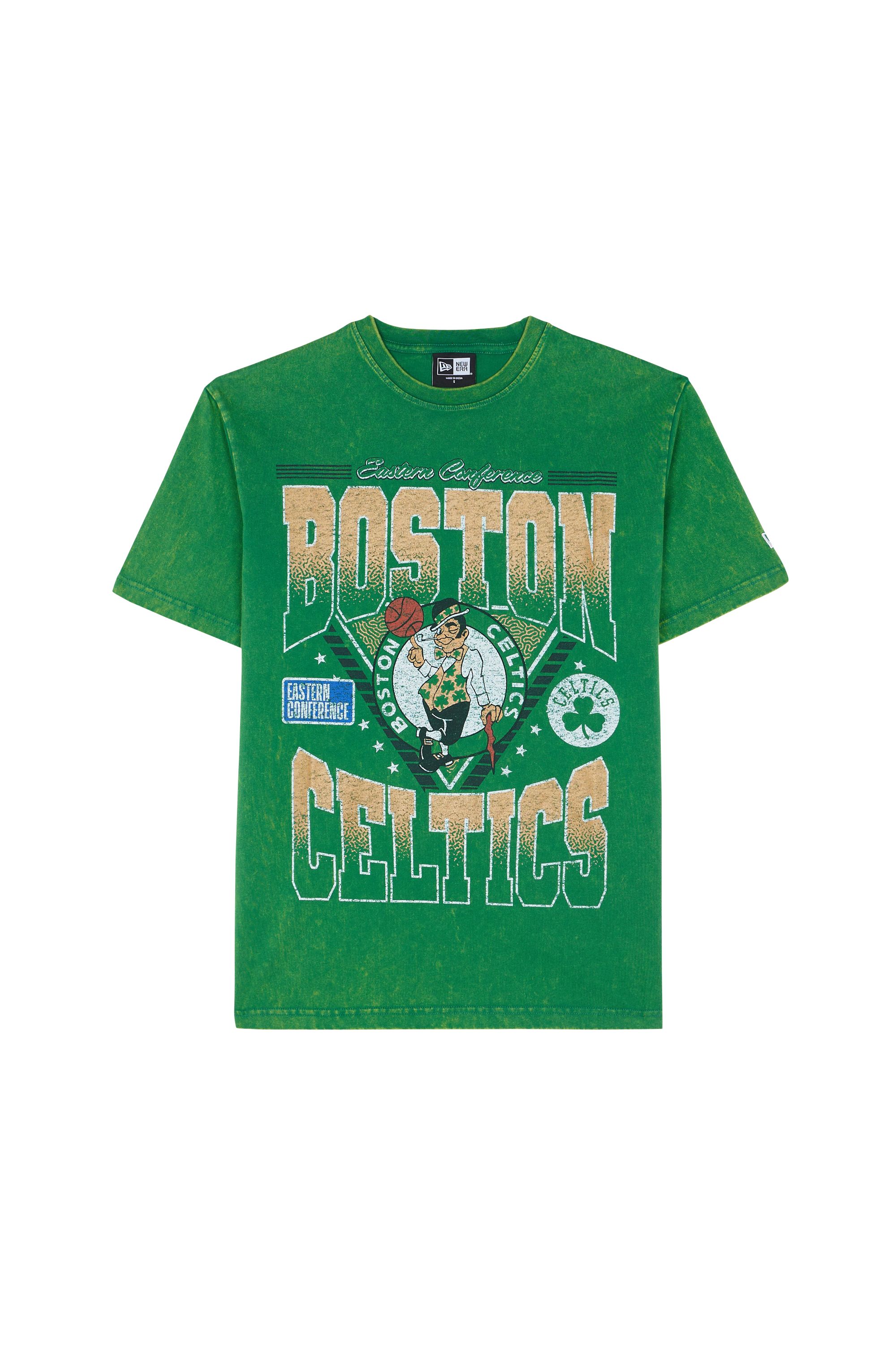 Regular-fit round-neck cotton T-shirt Green