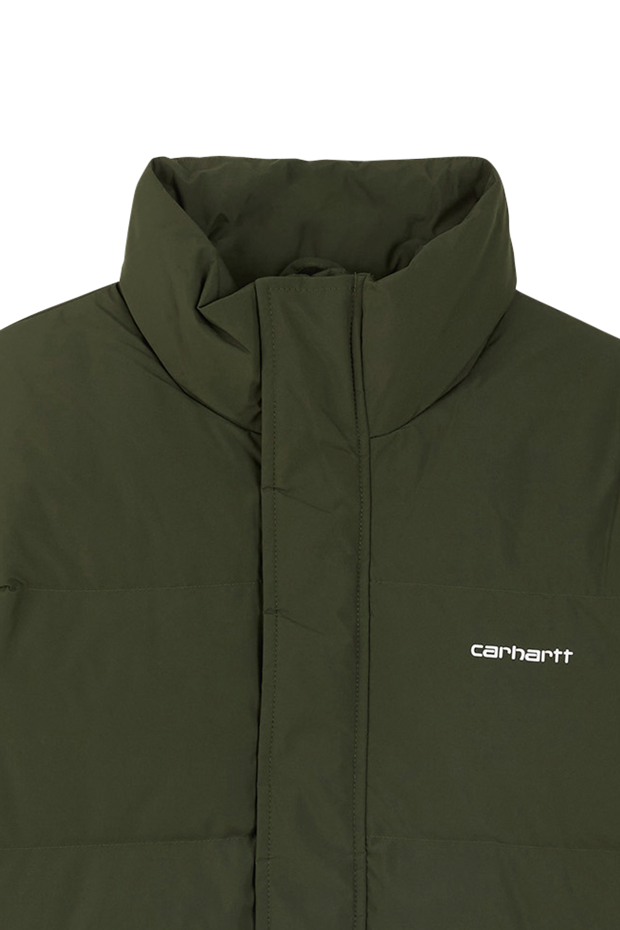 High-neck padded jacket Khaki