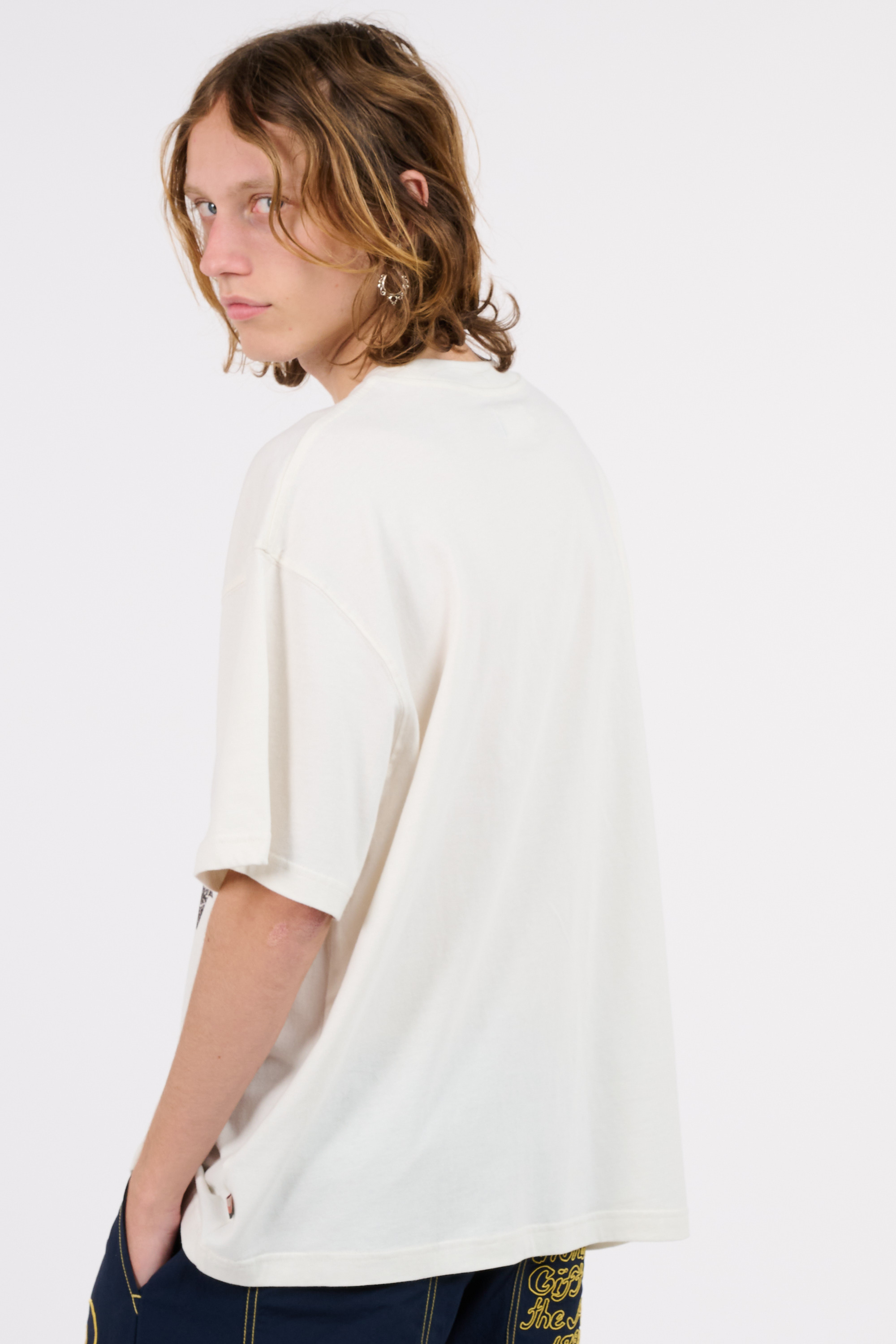 Regular-fit round-neck cotton T-shirt White
