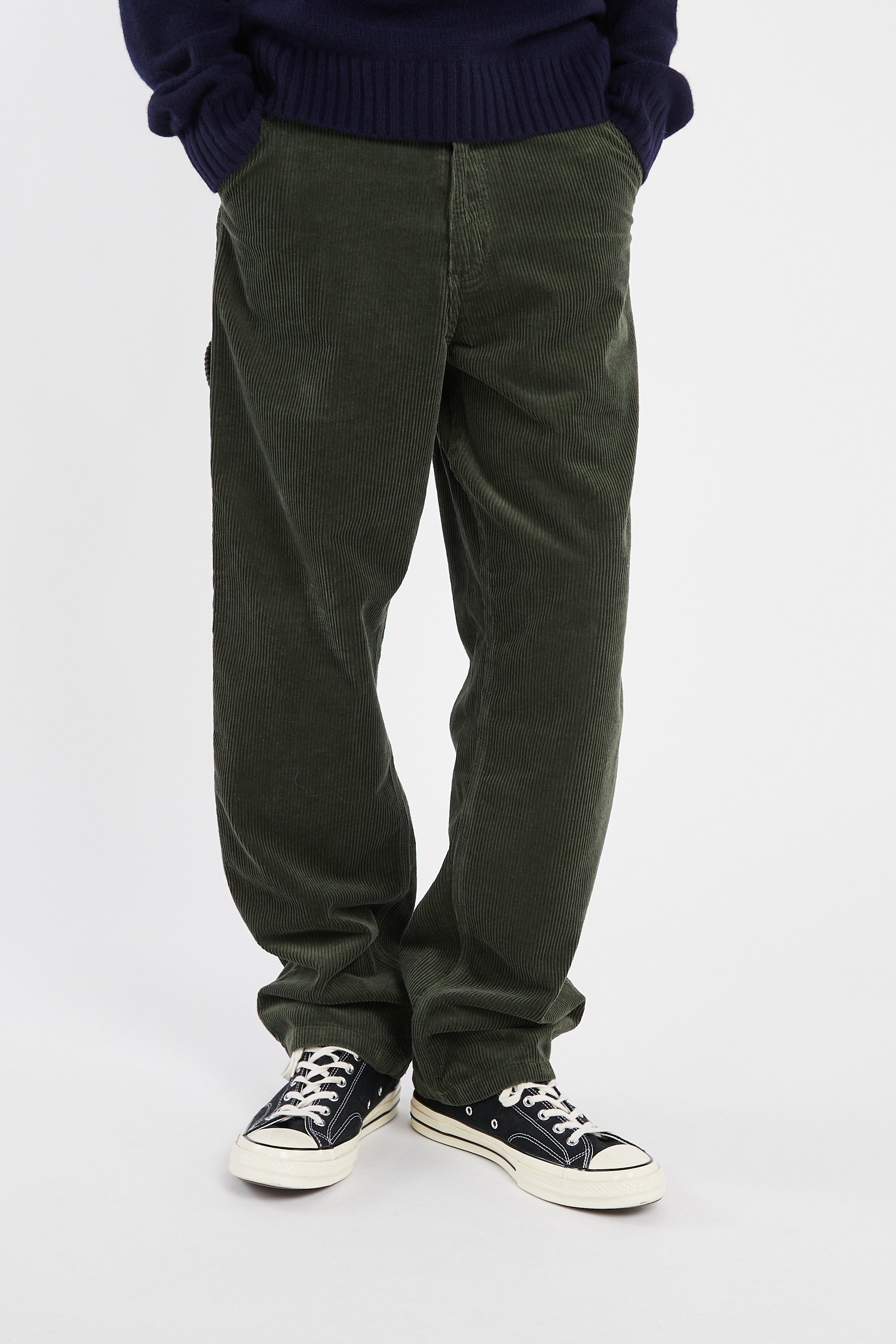 Straight velour trousers | Green CARHARTT WIP Men