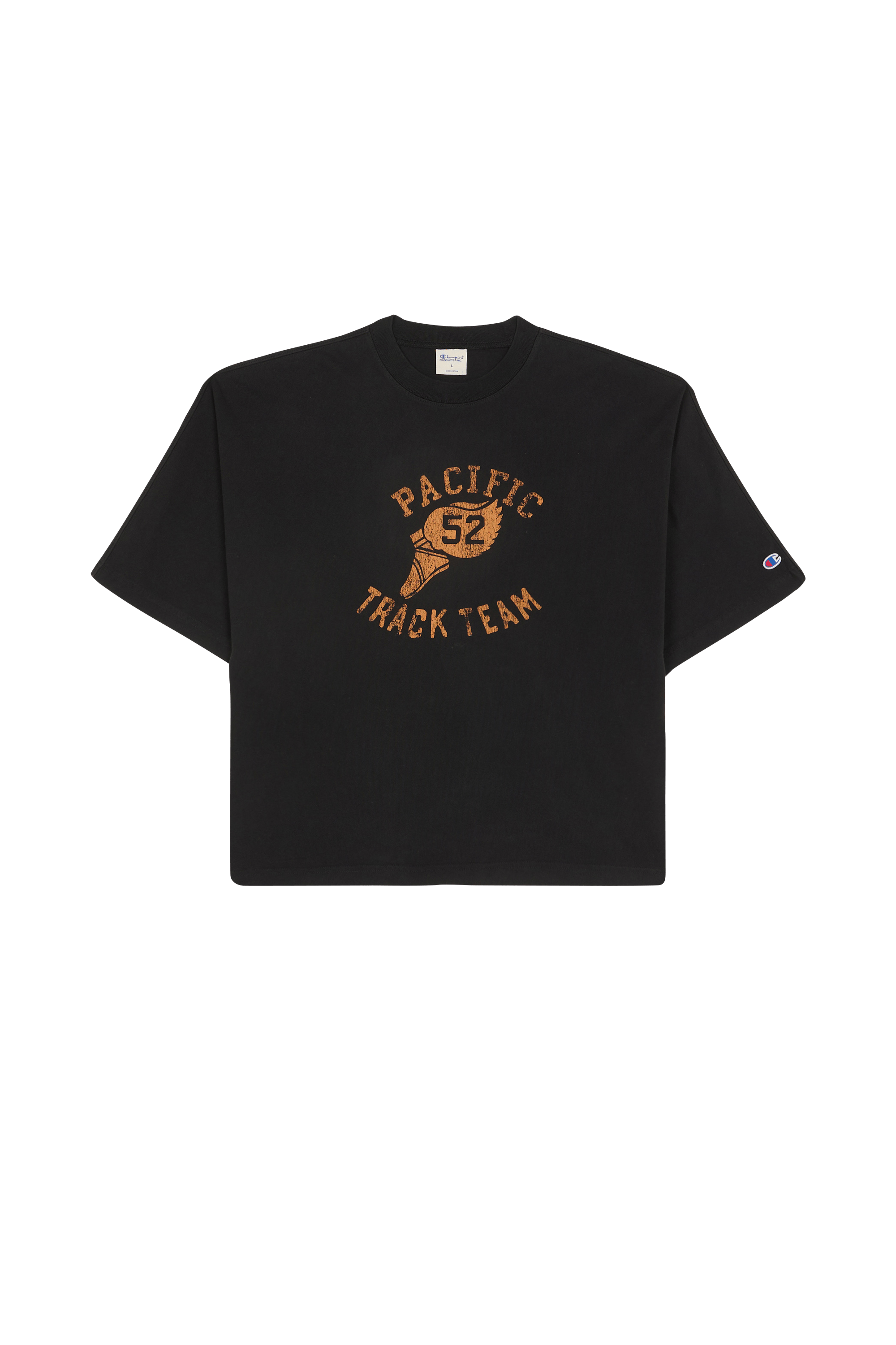 Regular-fit round-neck cotton T-shirt CHAMPION Black