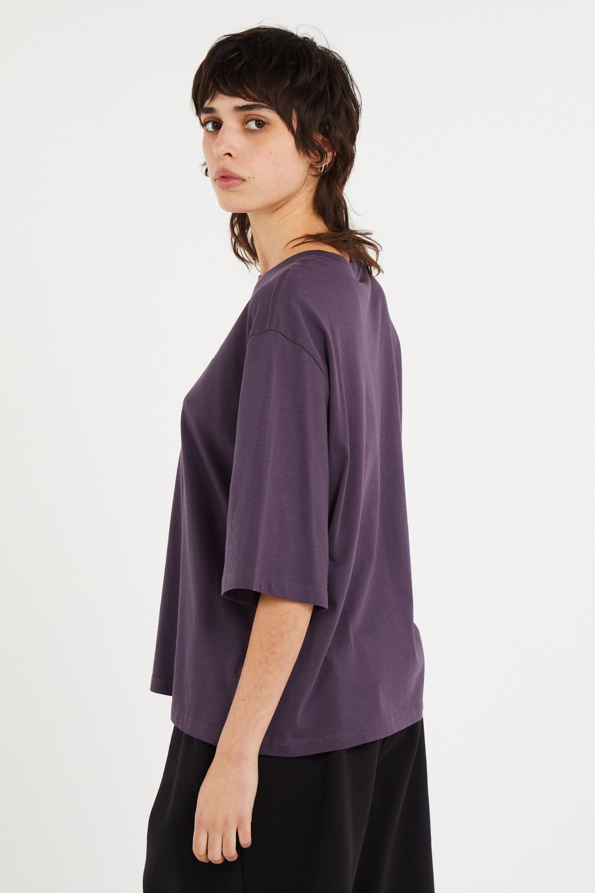 Regular-fit round-neck cotton T-shirt | Purple THE NORTH FACE Women