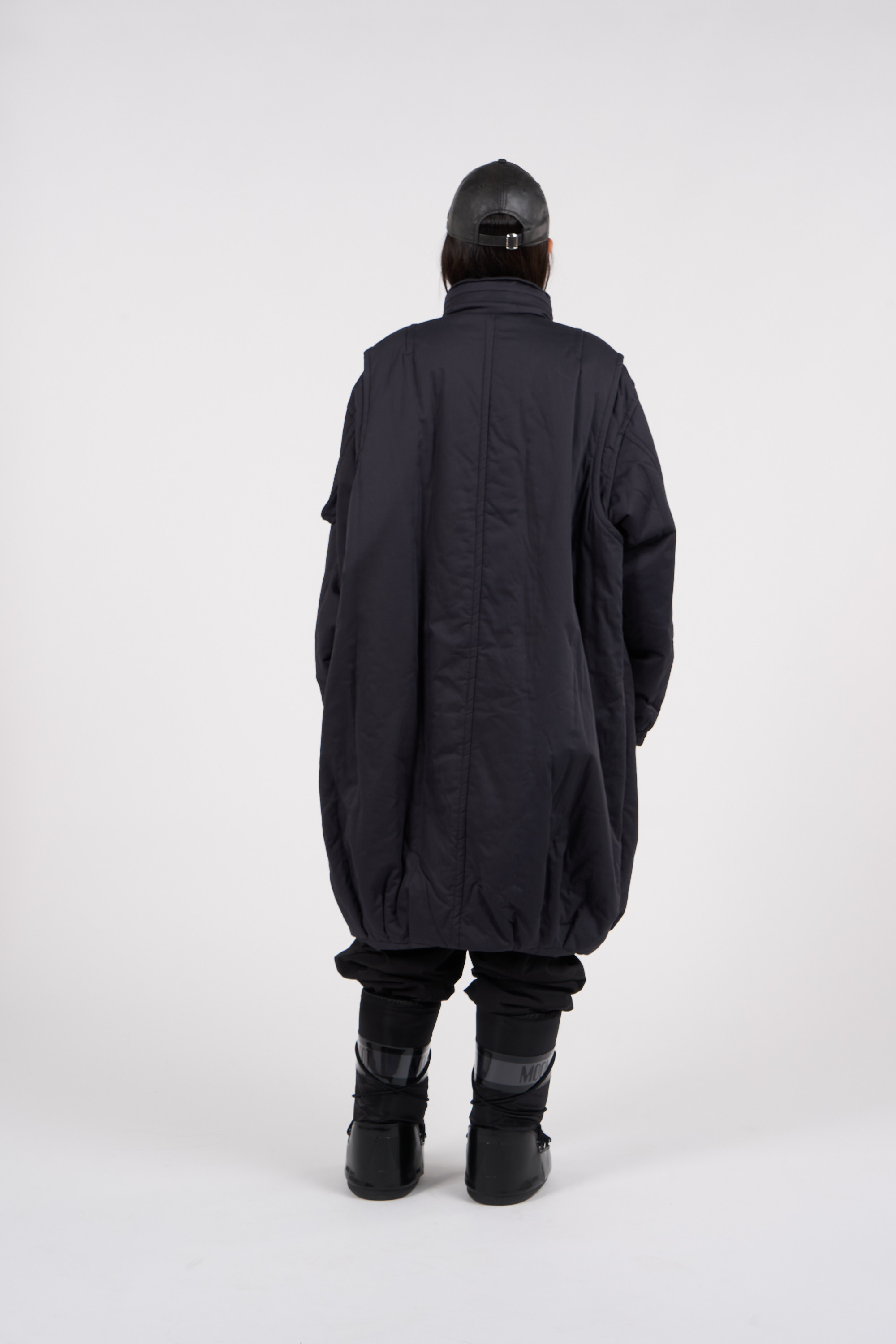 Lightweight quilted padded jacket with high neck Blue