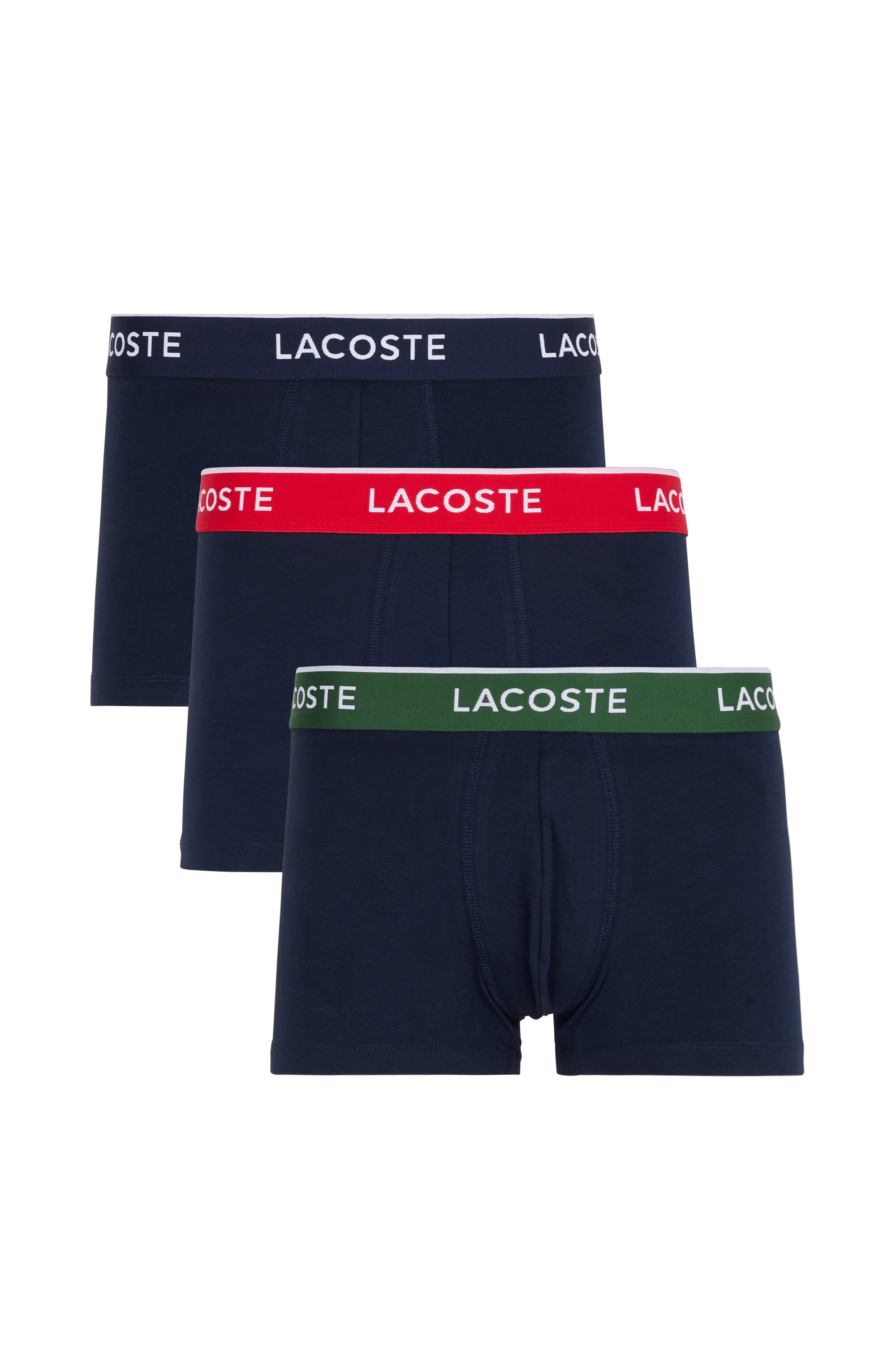 Lot de 3 boxers  Marine/vert-rouge-marine