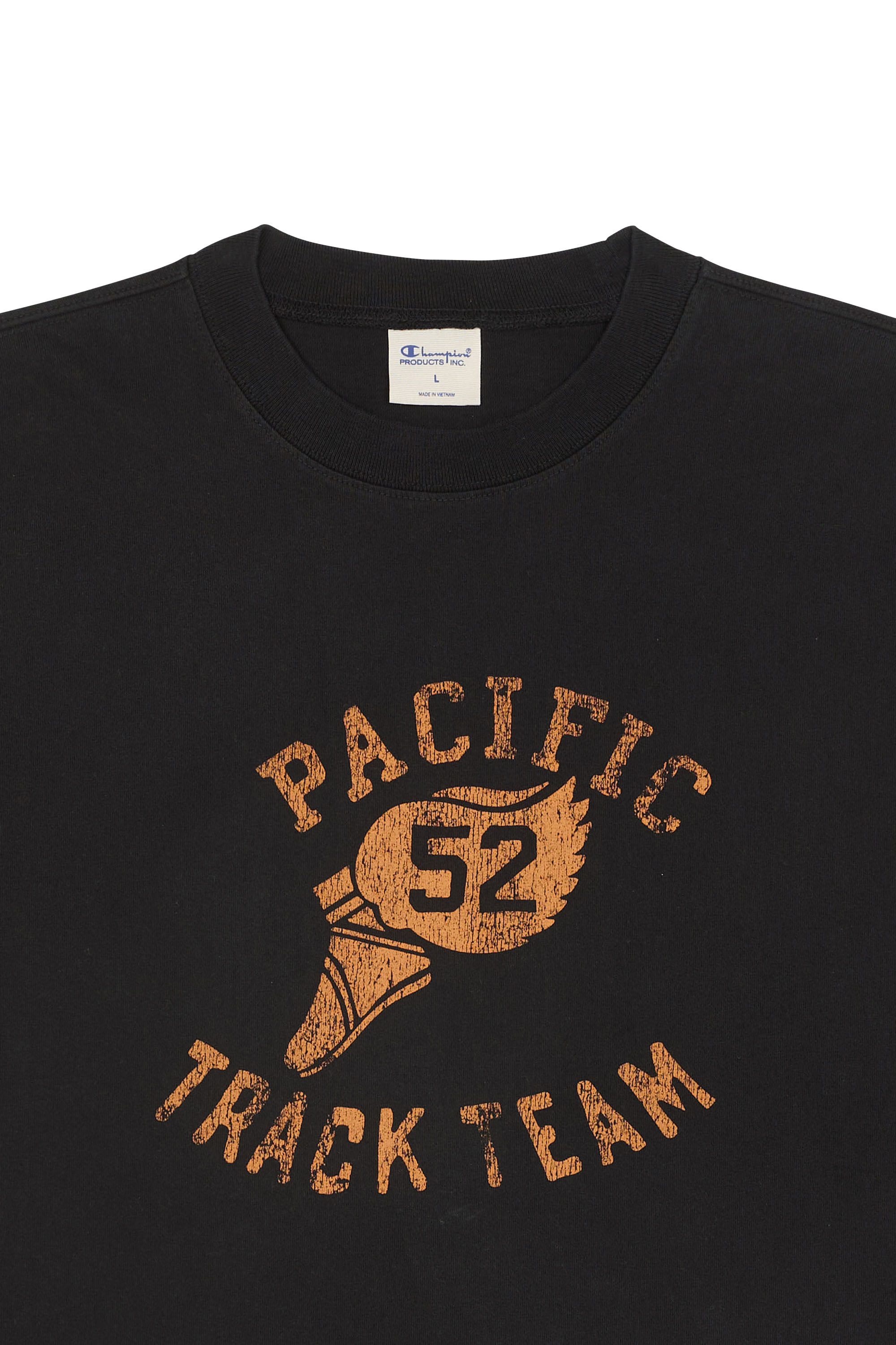 Regular-fit round-neck cotton T-shirt CHAMPION Black