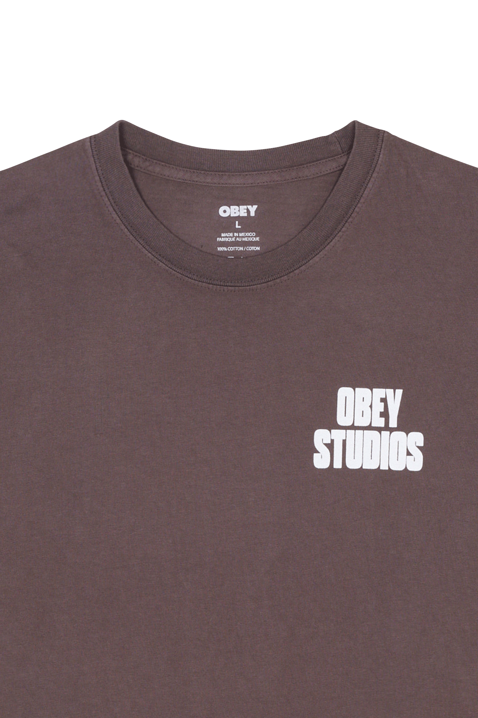 Regular-fit round-neck cotton T-shirt | Black OBEY Men